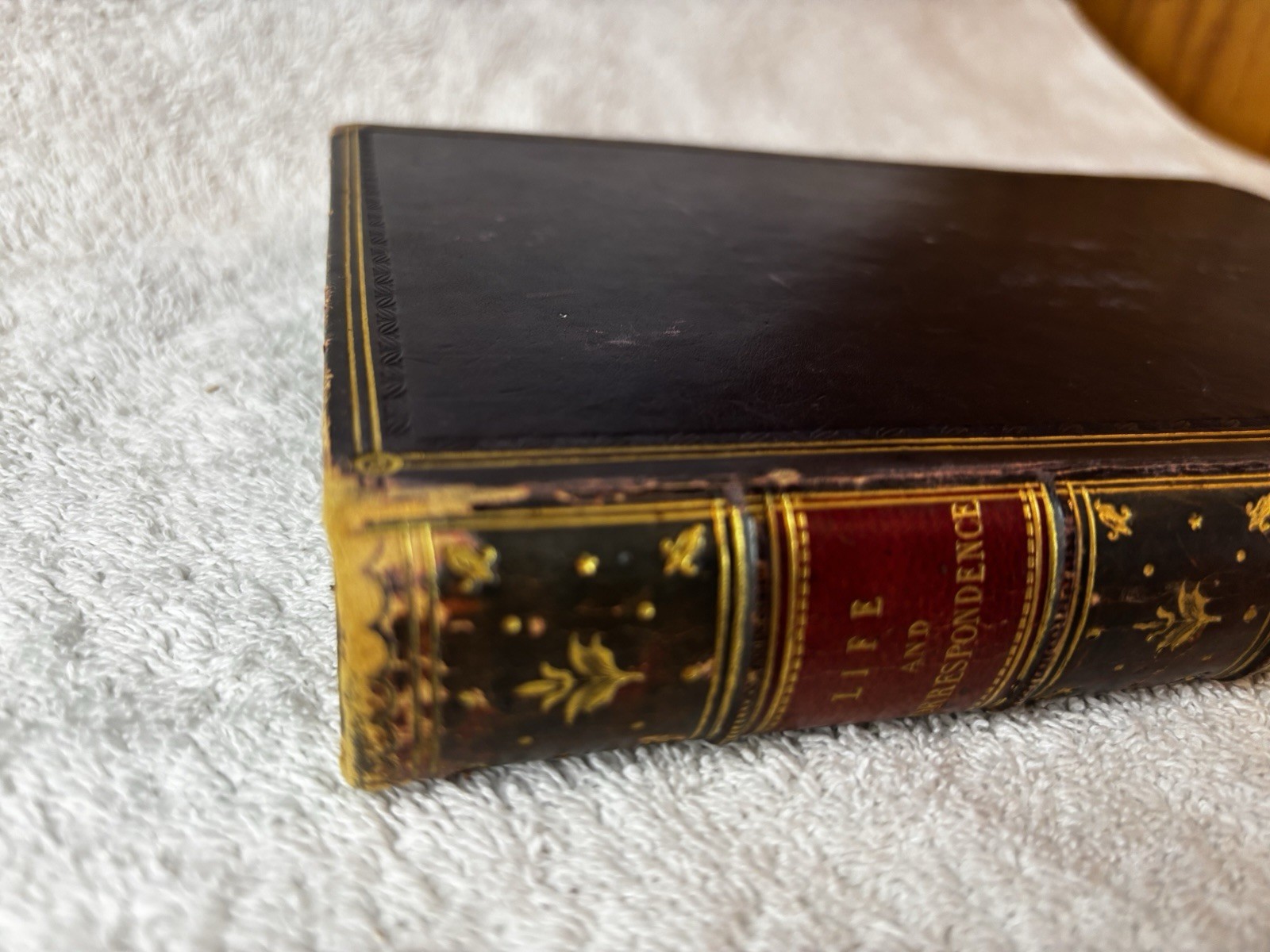1844 The Life & Correspondence of Thomas Arnold Vol. I Leather Gold Leaf Binding
