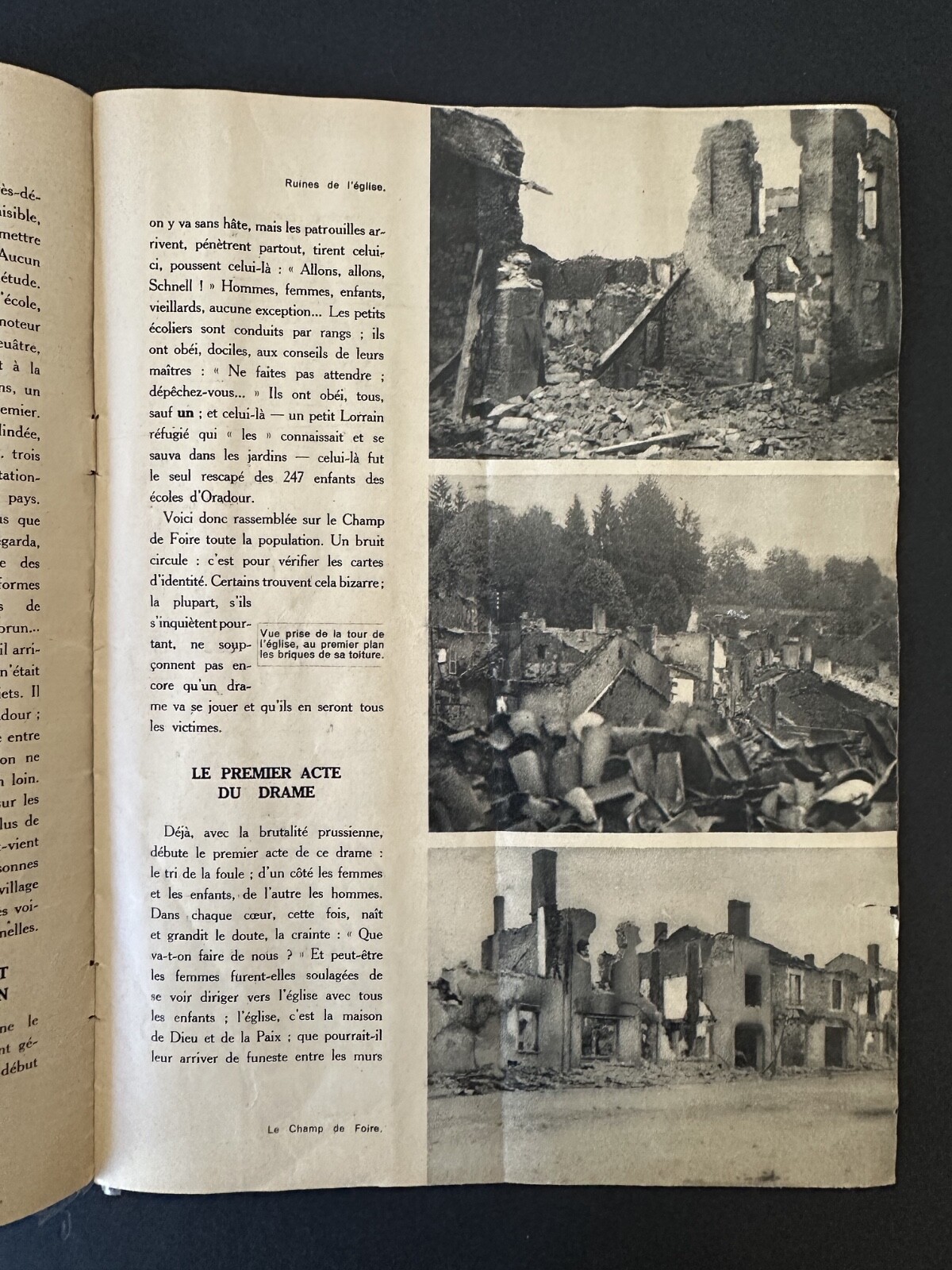 Oradour Sur Glane French town massacre WWII remembrance history France book VTG