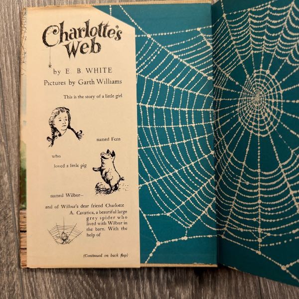 Harper Charlotte’s Web 1952 First Edition Dust Jacket Book USA