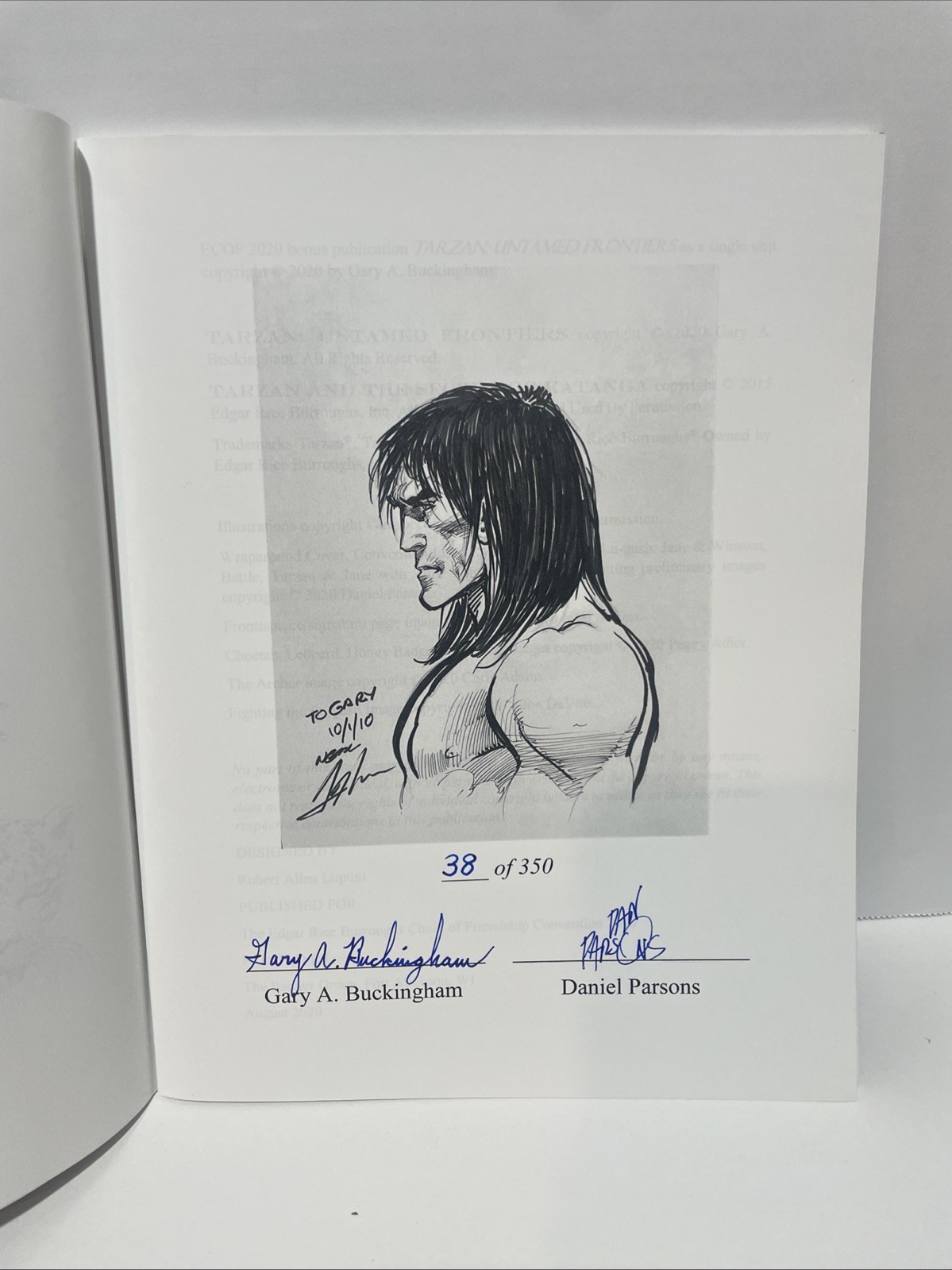 Tarzan Untamed Frontiers Signed Gary A Buckingham Daniel Parsons 2020