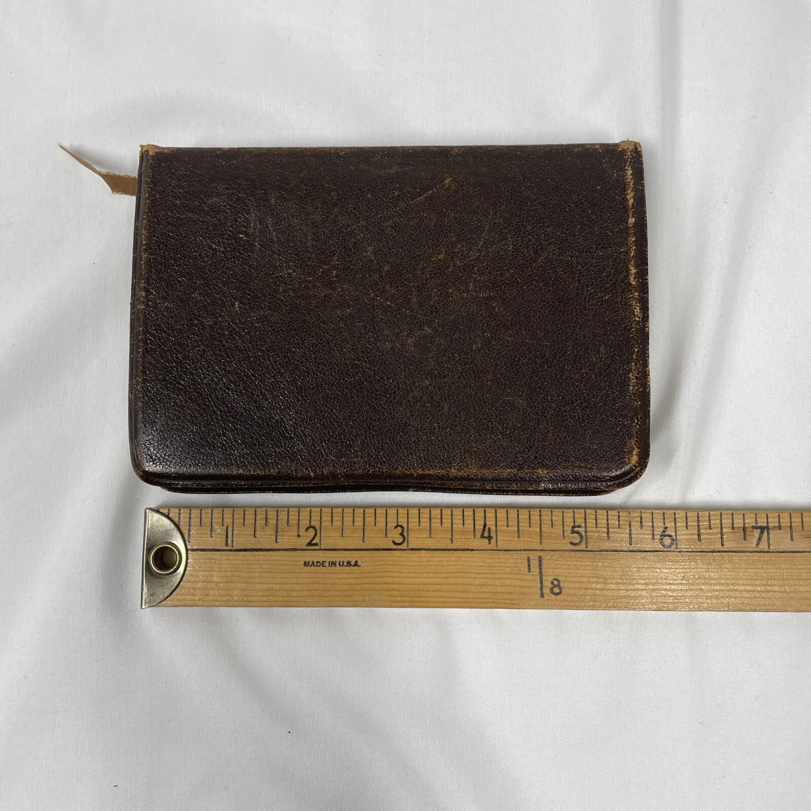 Leather Bible Silk Sewn India Pocket Book Vintage