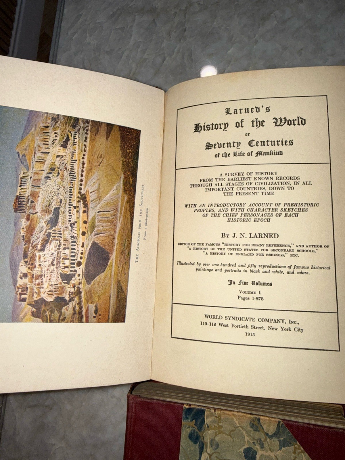 Antique 1915 Larned’s History of the World Complete 8 Vol Set IllustGilt Binding