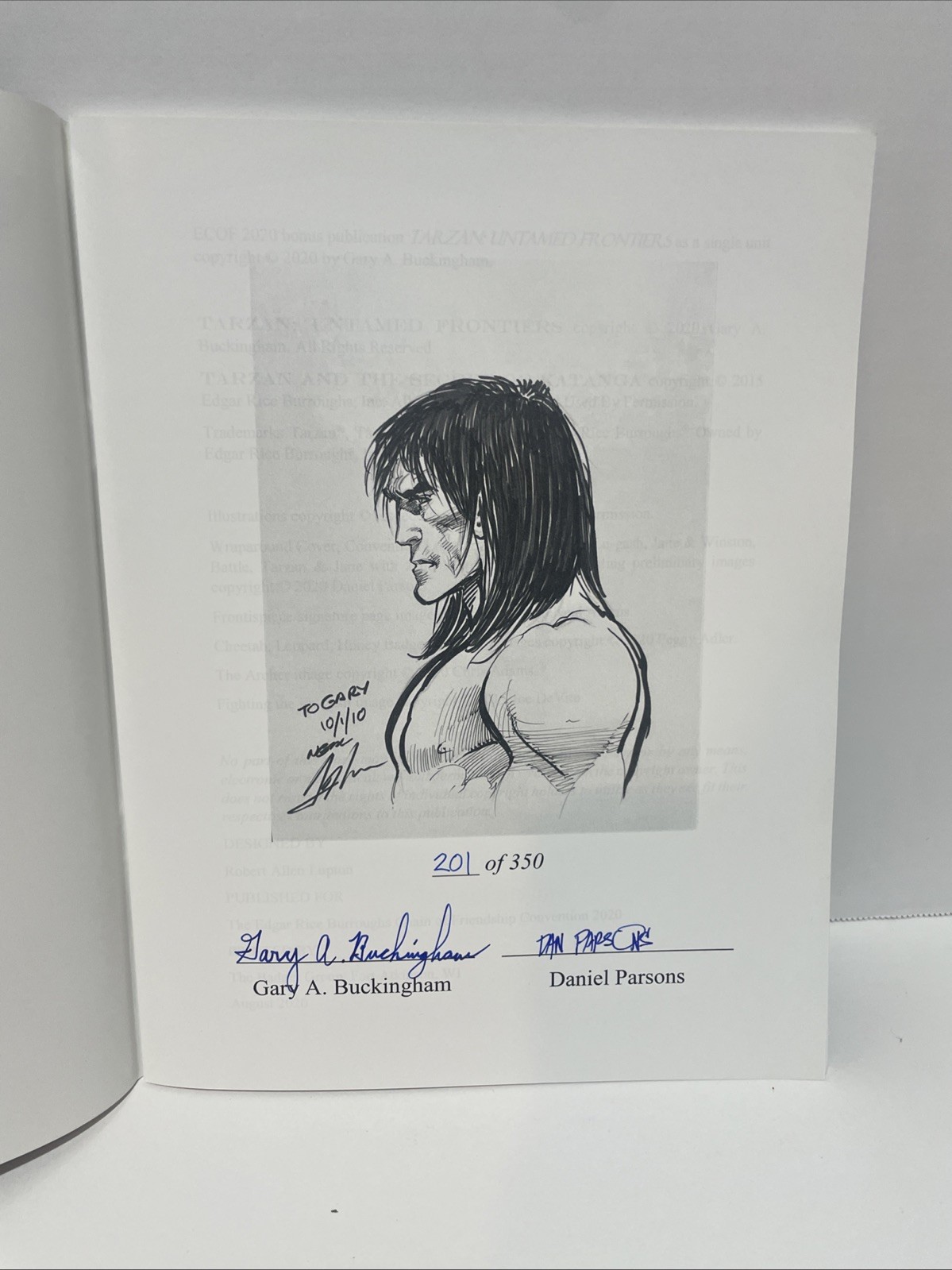 Tarzan Untamed Frontiers Signed Gary A Buckingham Daniel Parsons 2020