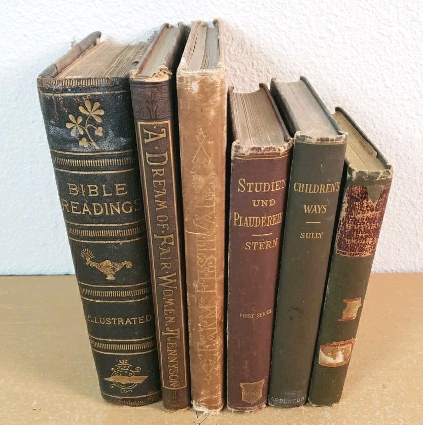 Lot Of 6 Antique Victorian Distressed 1800s Decor 1870’s 1880’s