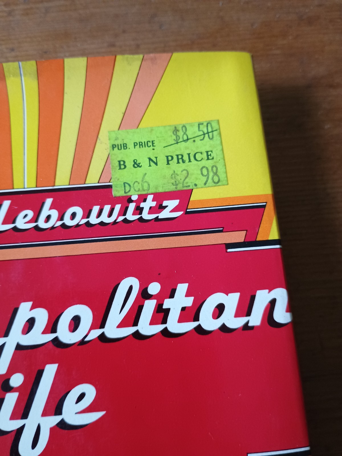 Fran Lebowitz Metropolitan Life Hardcover Dust Jacket 1978 1st Ed 7th Print