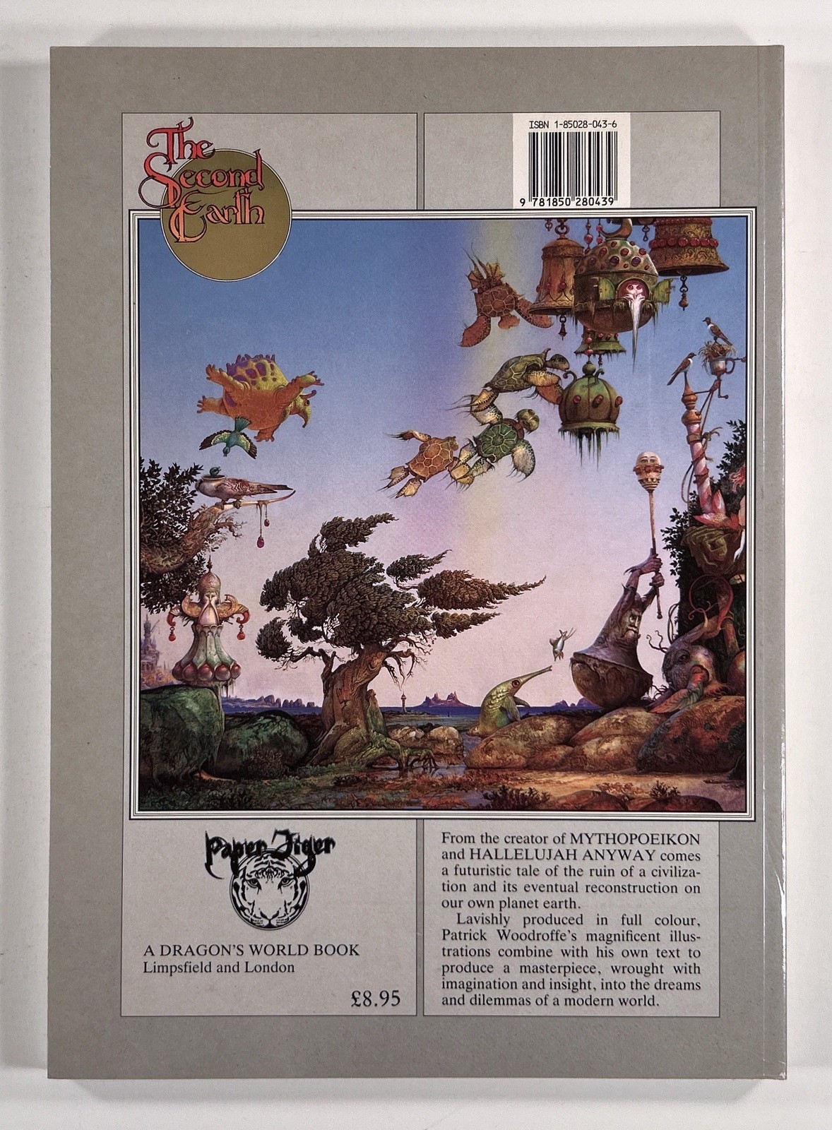 1987 Patrick Woodroffe THE SECOND EARTH fantasy art ALTERNATE HISTORY tpb first