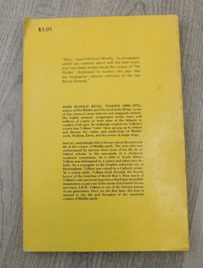 JRR TOLKIEN architect of middle earth By Daniel Grotta Running Press 1978 Book