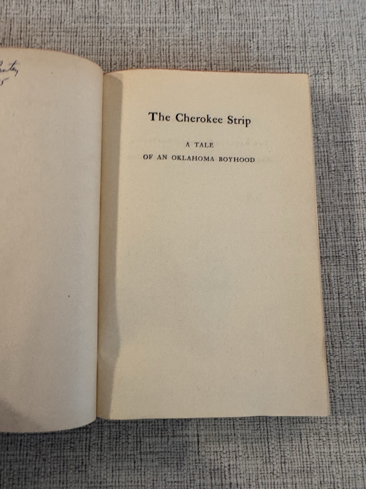 1945 The Cherokee Strip Marquis James Viking Press HC w/ Dust Jacket