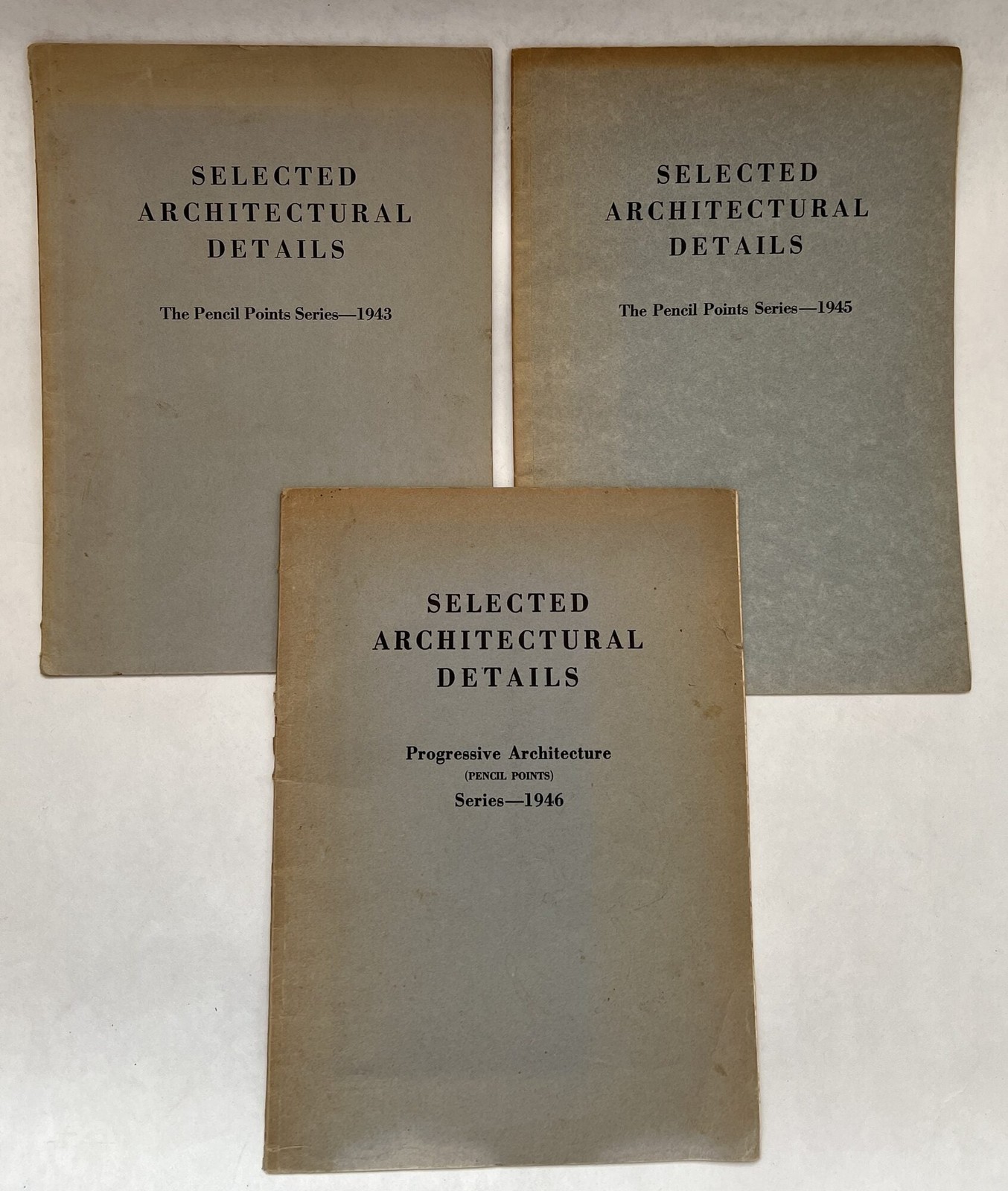 Authors / Selected Architectural Details Pencil Points Series 1944-1946 Set 1st