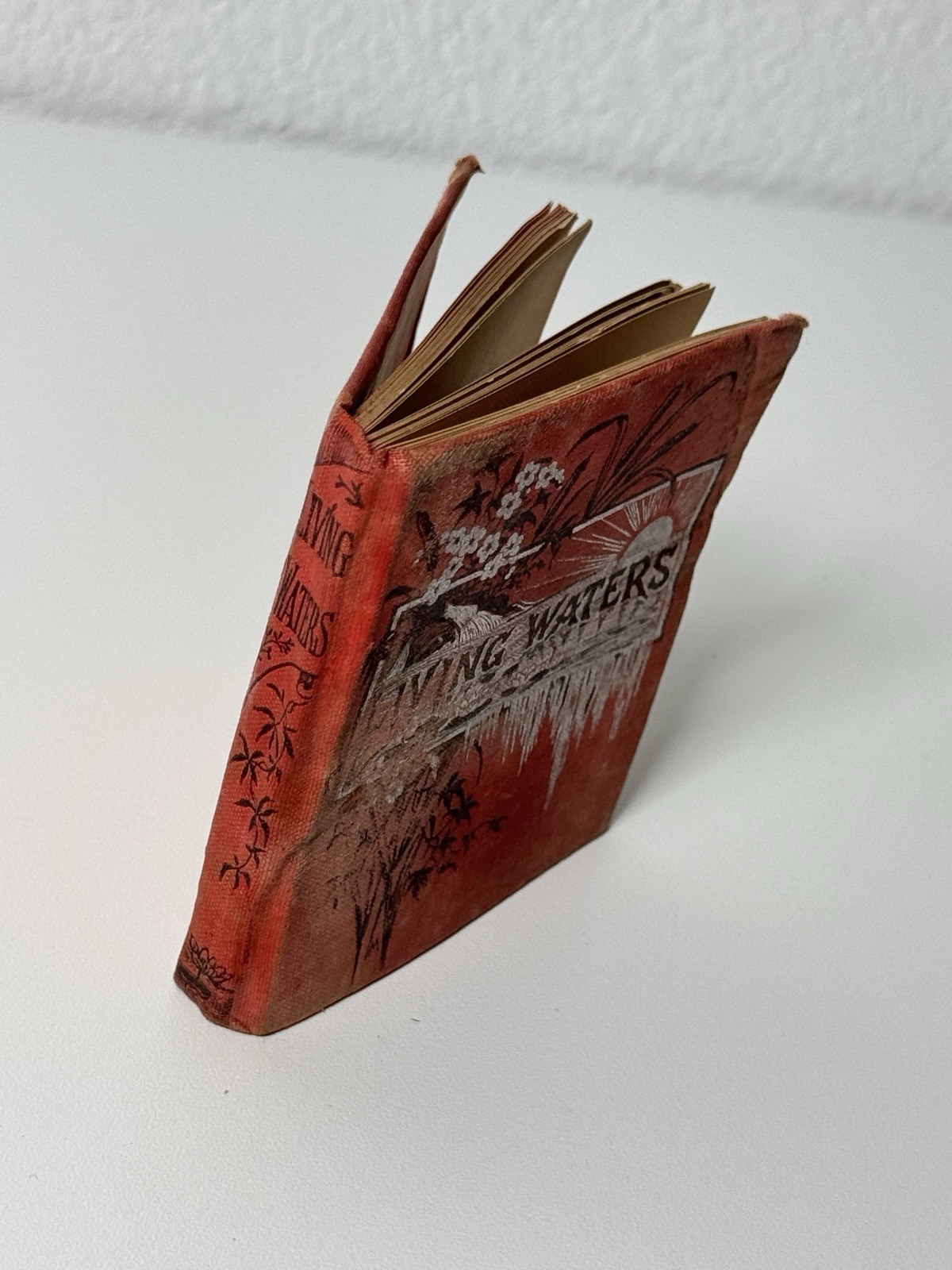Rare Antique 1885 Miniature Book Living Waters E.P. Dutton Victorian Devotional