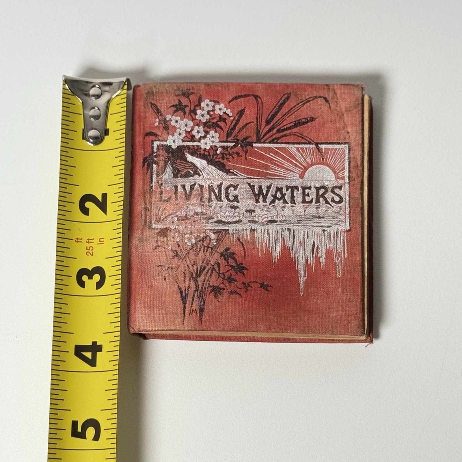 Rare Antique 1885 Miniature Book Living Waters E.P. Dutton Victorian Devotional