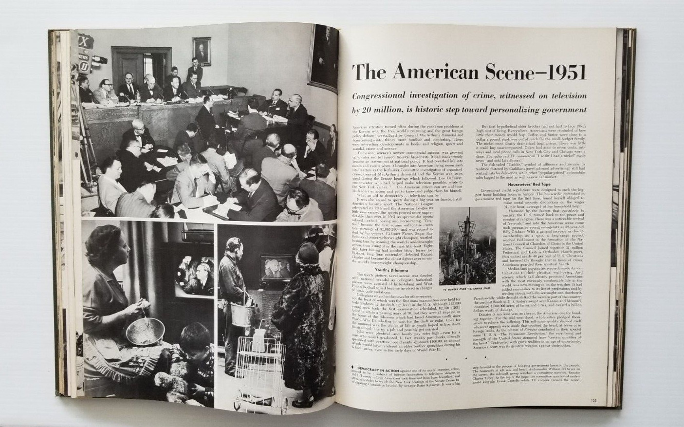 Life Magazine 1951 Edition Year ‘Your Lifetime in Pictures’ Bound Book 224Pages