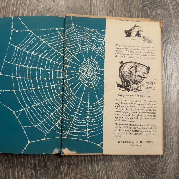 Harper Charlotte’s Web 1952 First Edition Dust Jacket Book USA