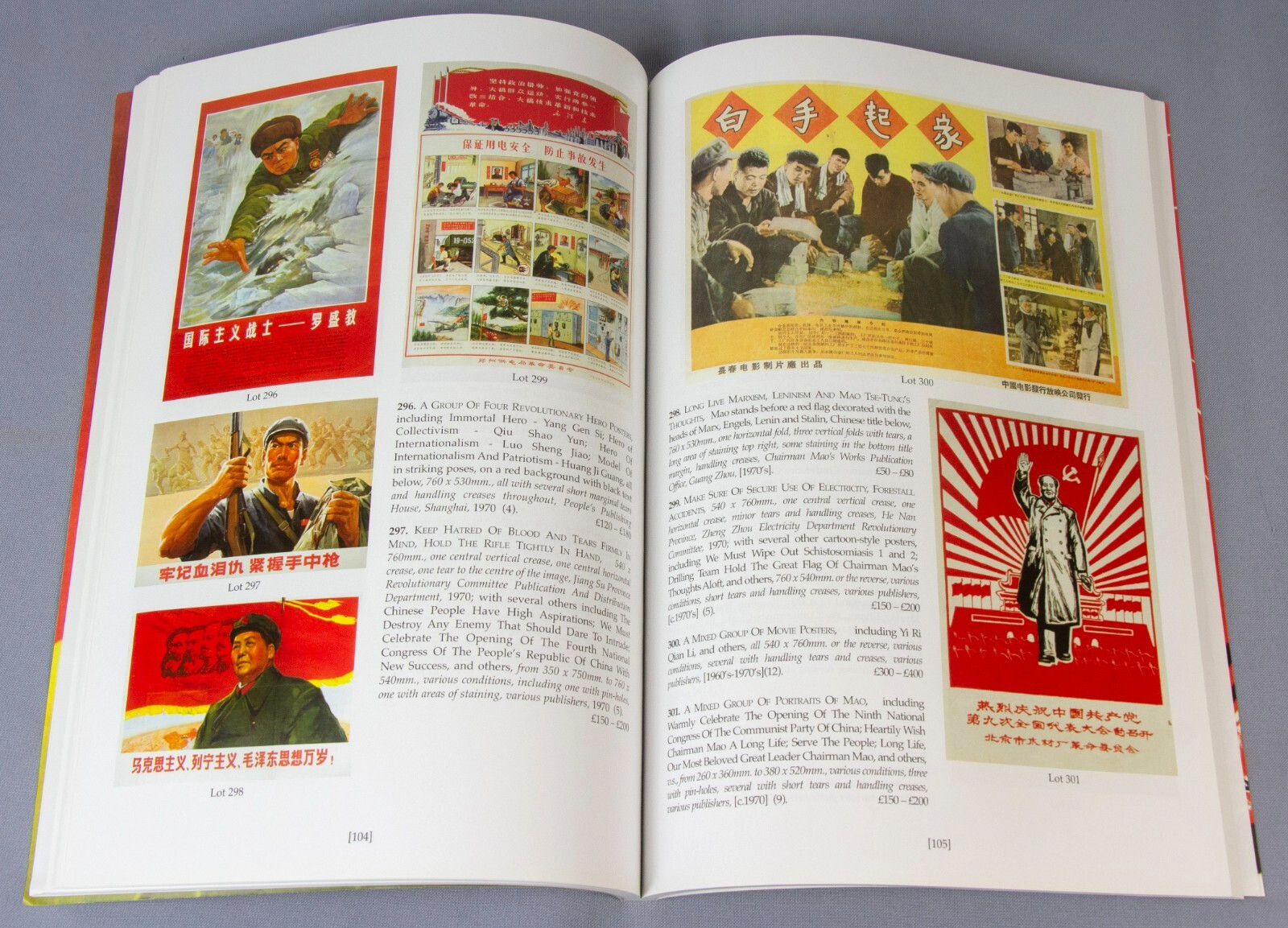 CHINESE Propaganda Posters – auction CATALOGUE – 2006 many colour illustrations