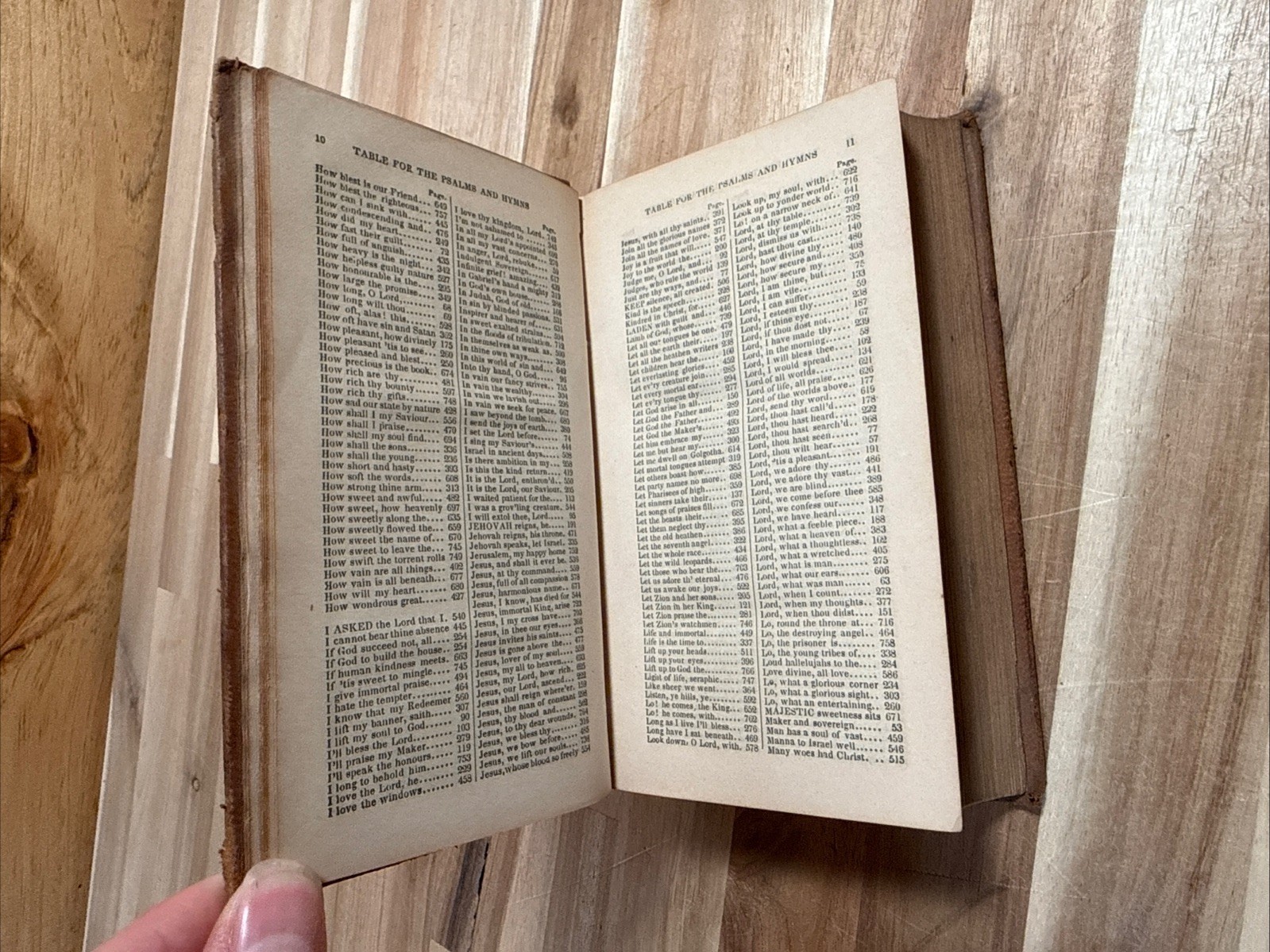 1858 PSALMS HYMNS SPIRITUAL SONGS isaac watts BOSTON leather ANTIQUE old