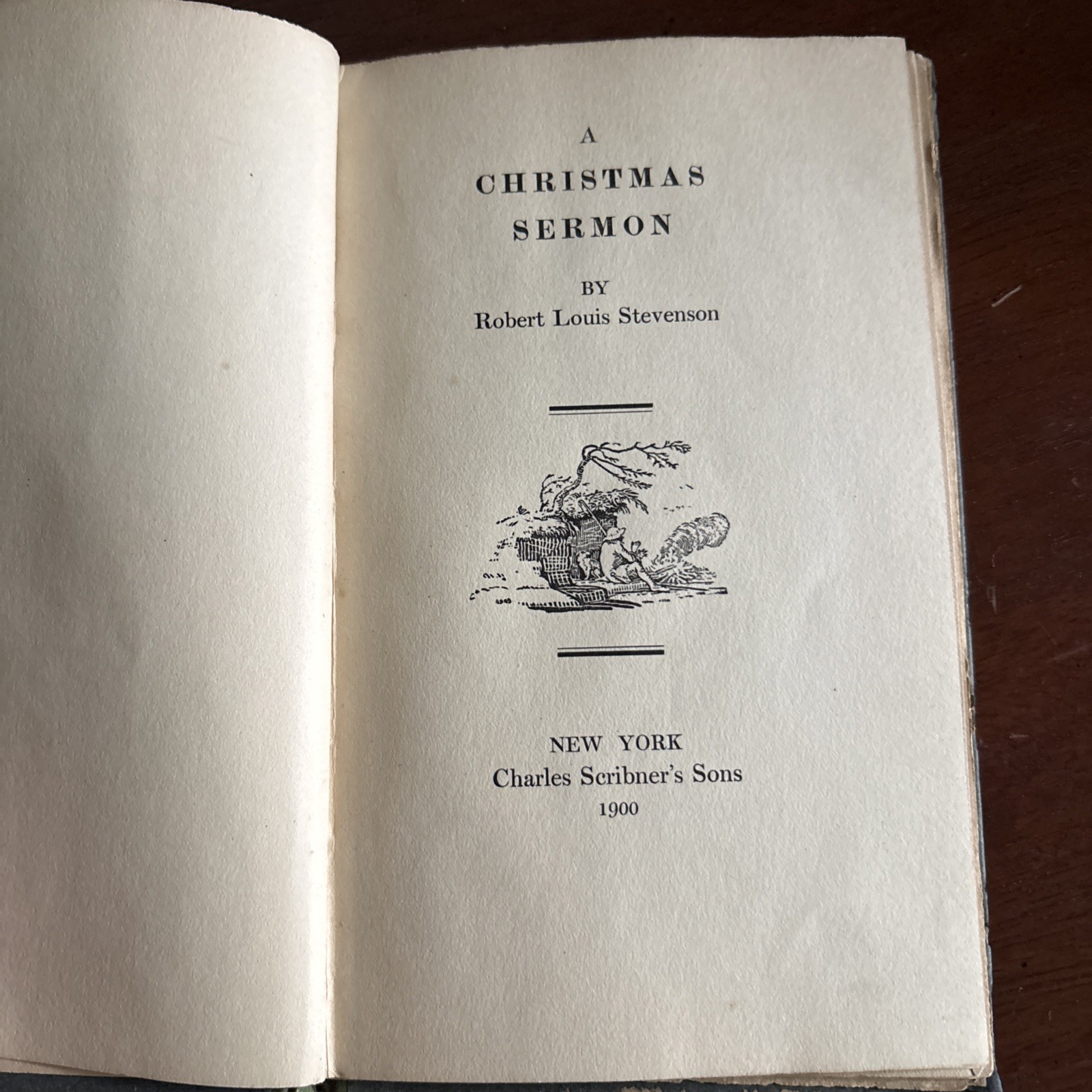 First Separate Edn. Robert Louis Stevenson A Christmas Sermon Scribner’s 1900