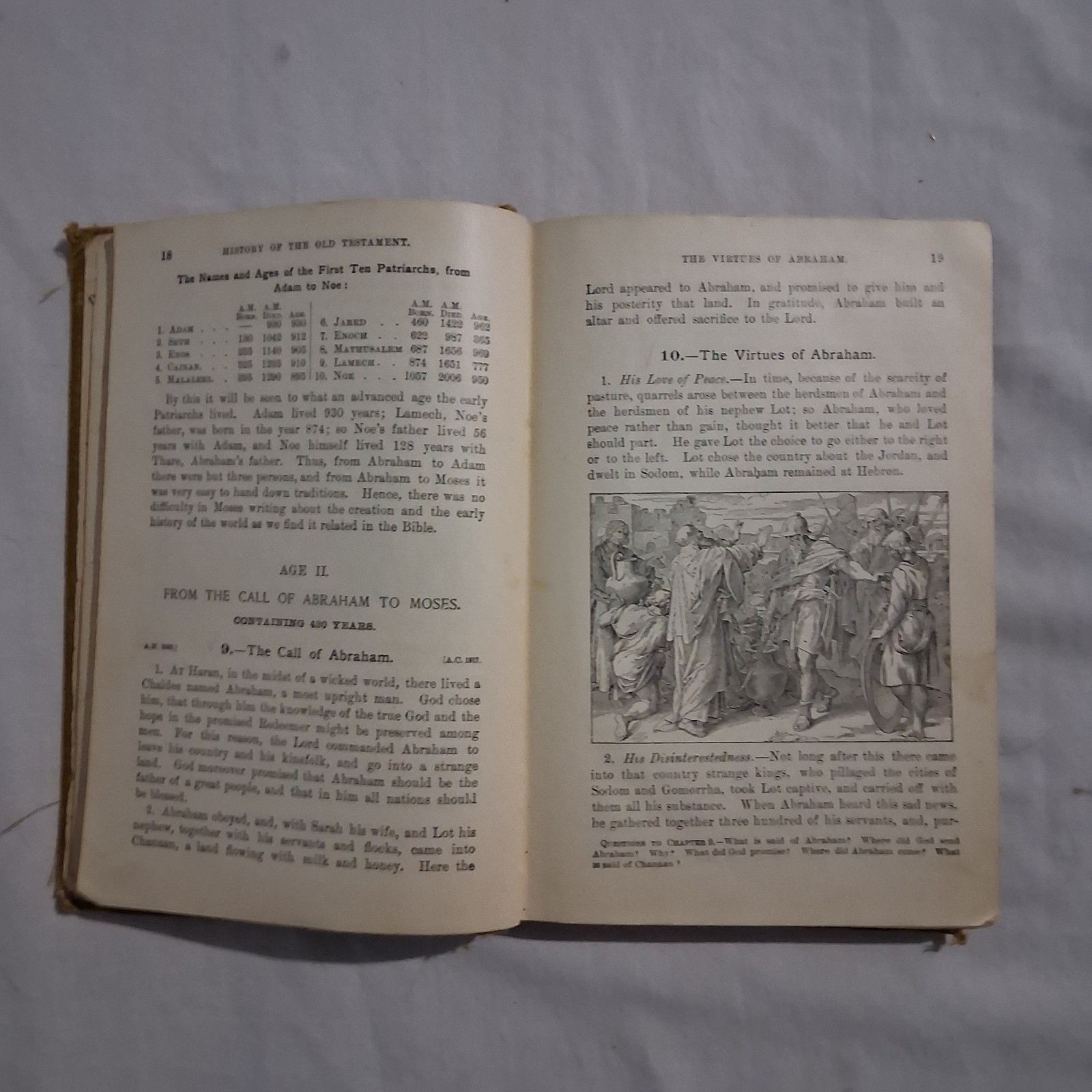 Antq Bible History 1904 Benziger Brothers Old & New Testament + Church History