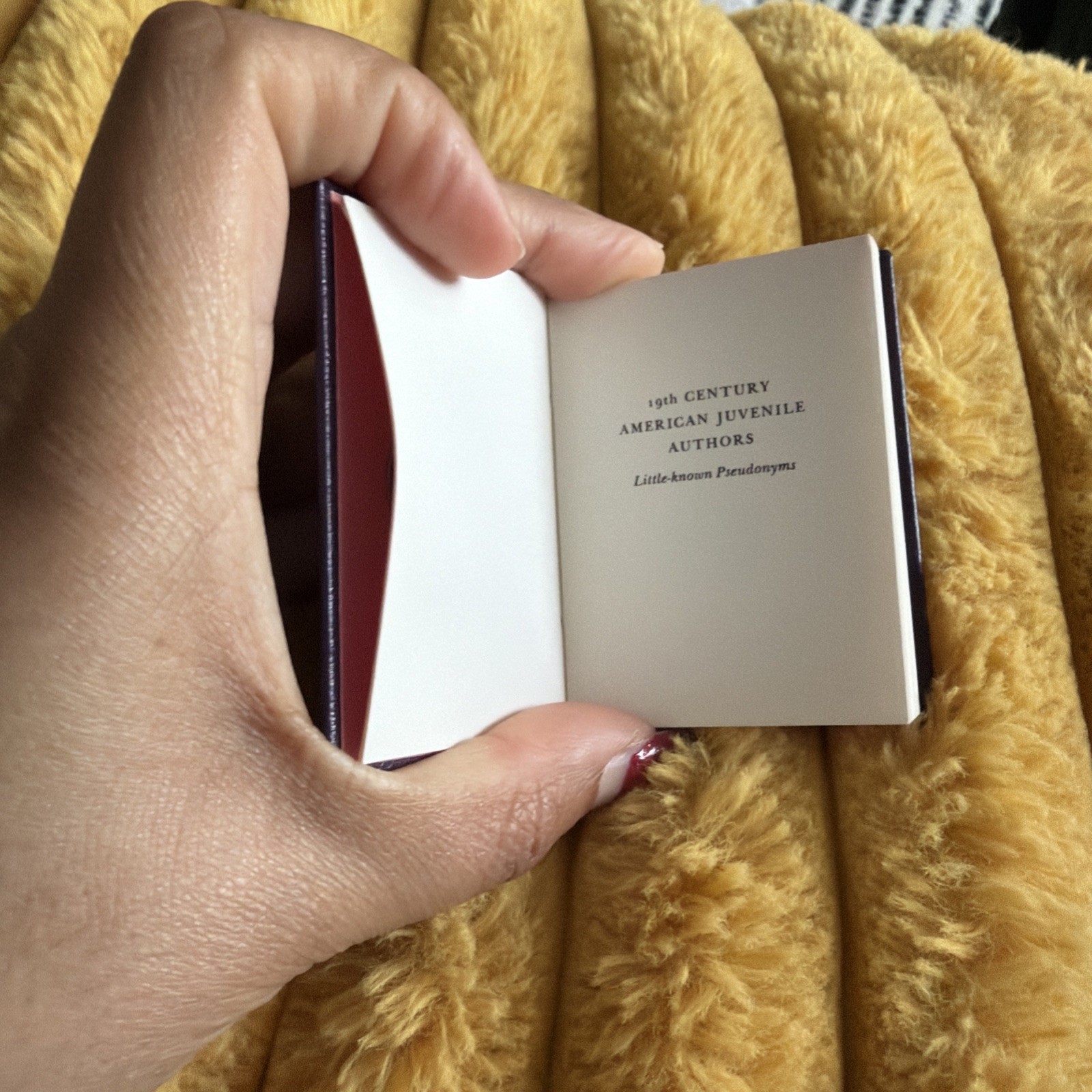 19TH CENTURY AMERICAN JUVENILE AUTHORS, LITTLE-KNOWN PSEUDONYMS (MINIATURE BOOK)