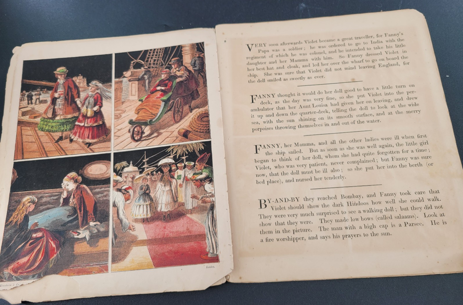 Antique Victorian Children’s Picture Book The Life of a Doll