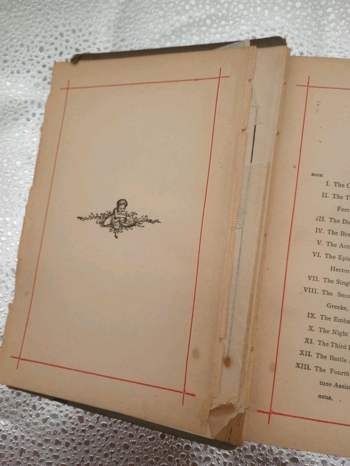 1800s Antique Iliad by Homer | Worthington Co Decorative Victorian Era RARE