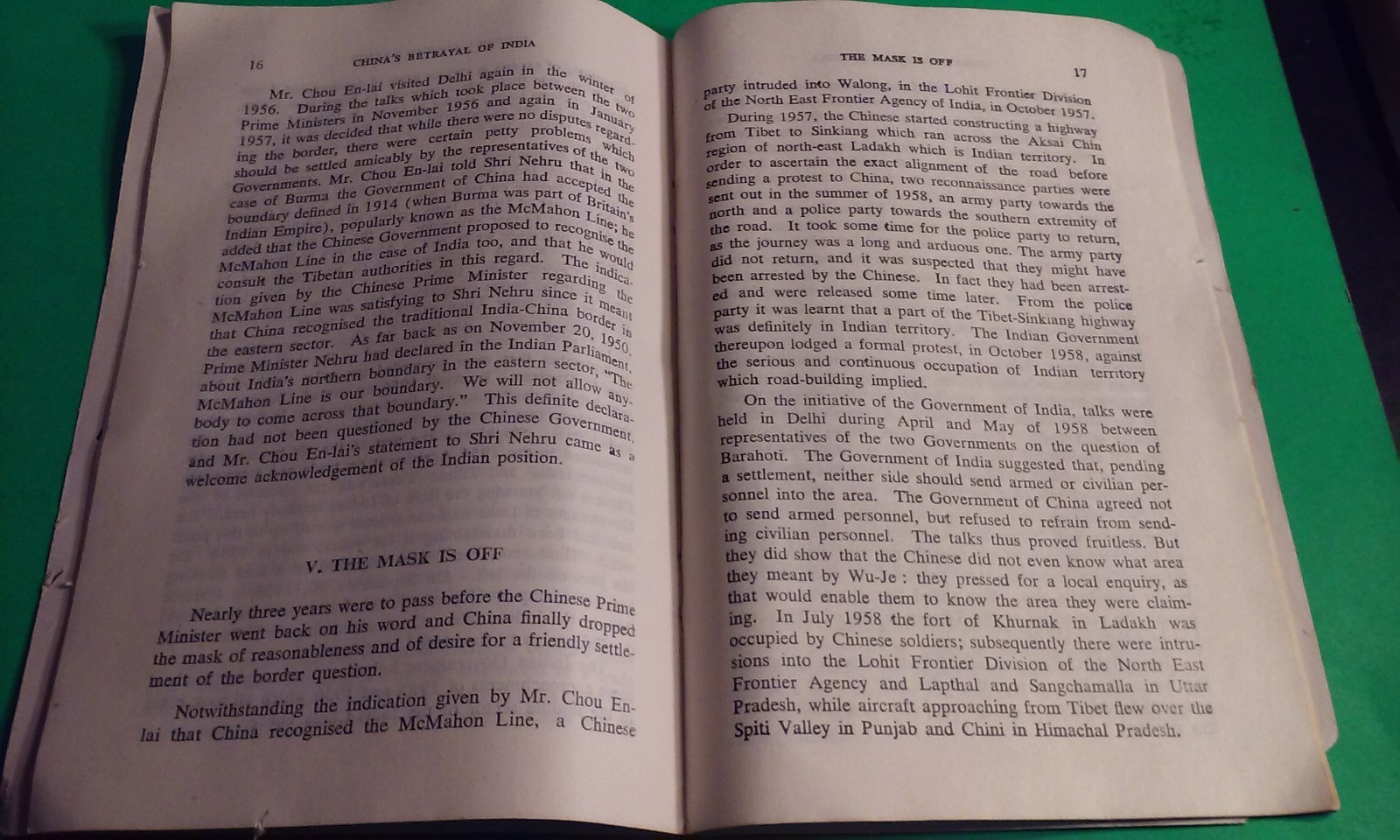 China’s Betrayal Of INDIA Background To The Invasion Vintage History Booklet Map