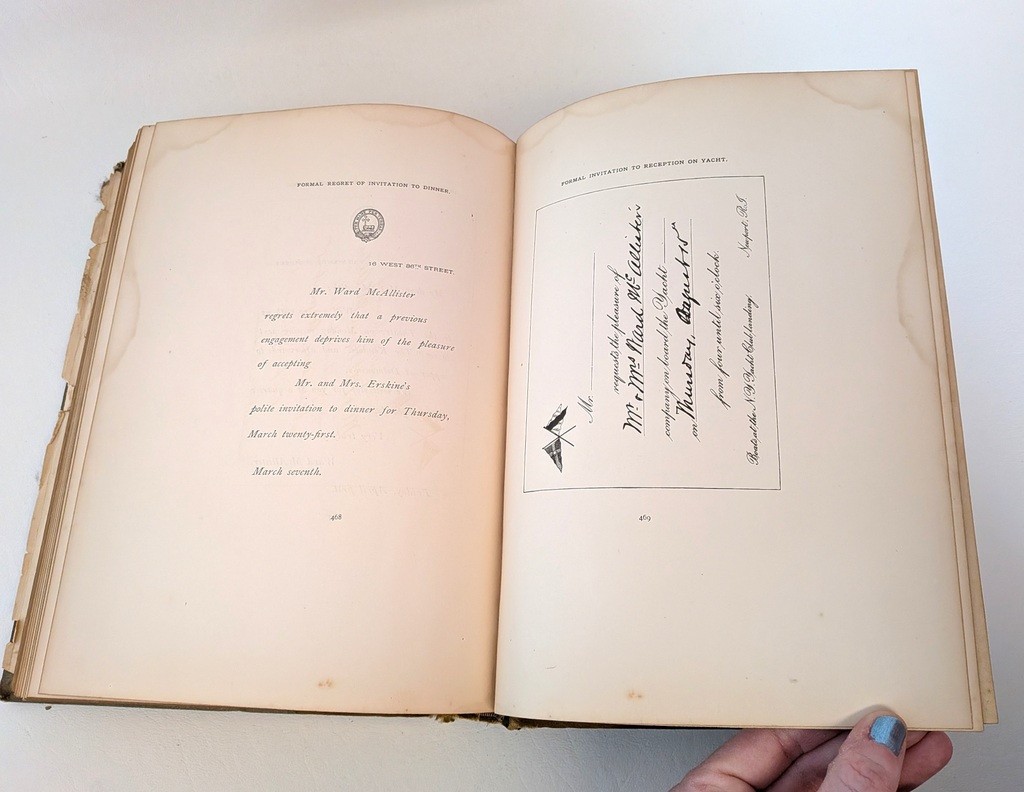 Antique “Society As I Have Found It” Book Ward McAllister 1890 Limited Edition