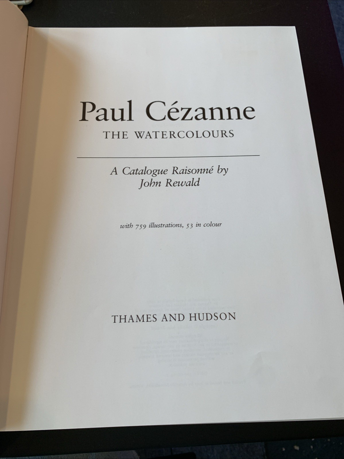 Paul Cézanne The Watercolours- 1983 1ST EDITION HB WITH SLIP CASE