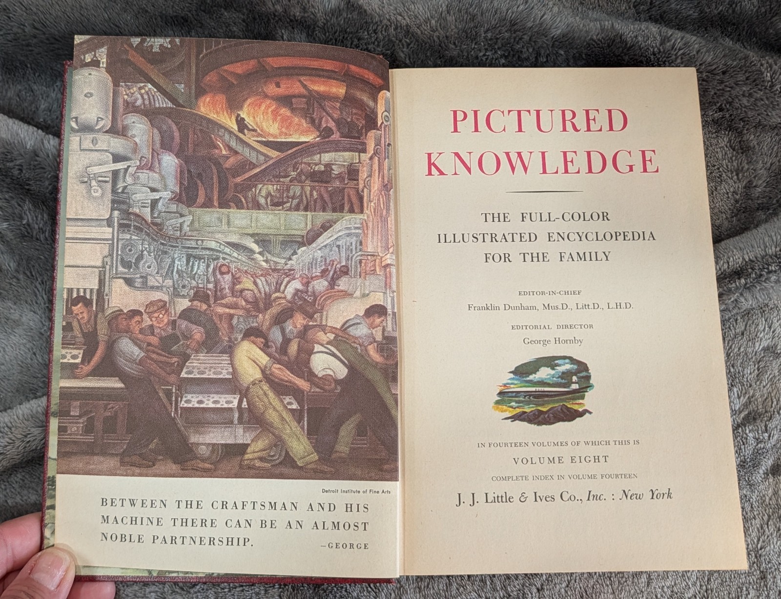 1957, J.J. Little & Ives Pictured Knowledge, Color Encyclopedia, Vol 8 2nd Print