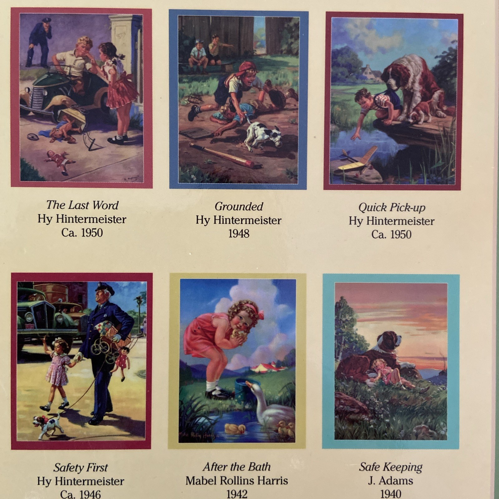 Vintage Prints A Book of Childhood Art 12 Poster Prints By Collectors Press