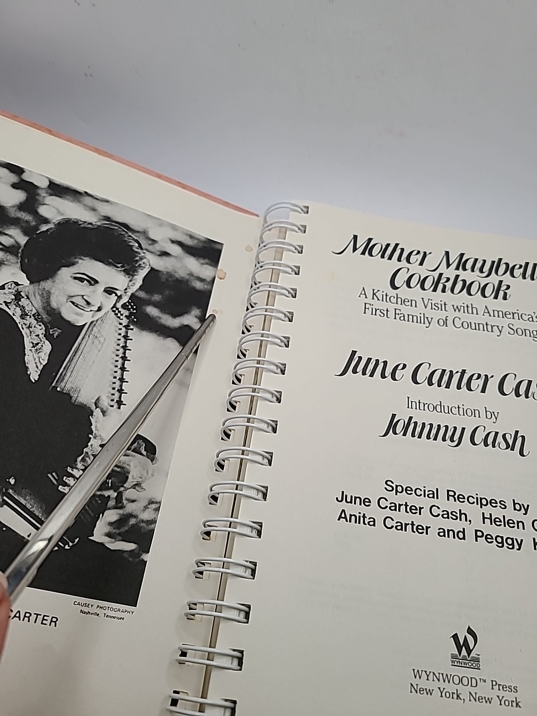 Vtg Mother Maybelle’s Cookbook by June Carter Cash 1989 Hardback Spiral Book