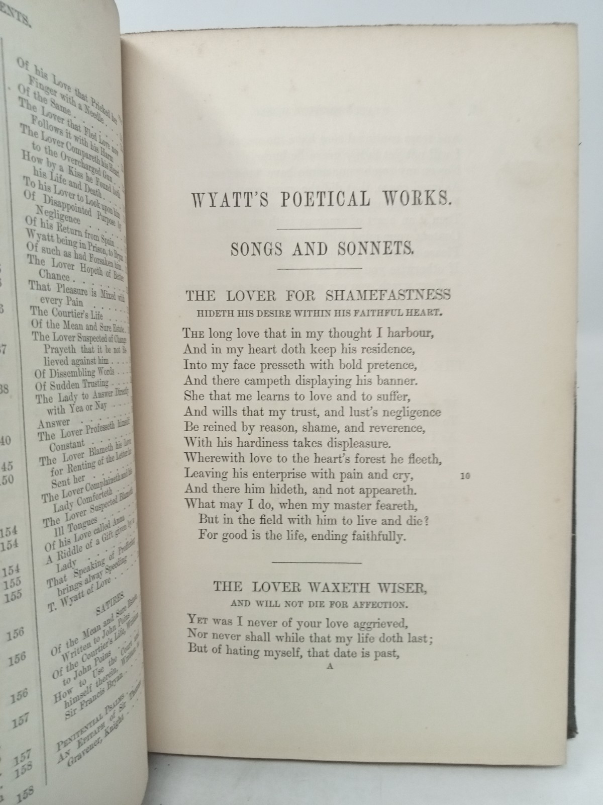 The Poetical Works of Sir Thomas Wyatt 1858 James Nichol HB George Gilfillan 1st