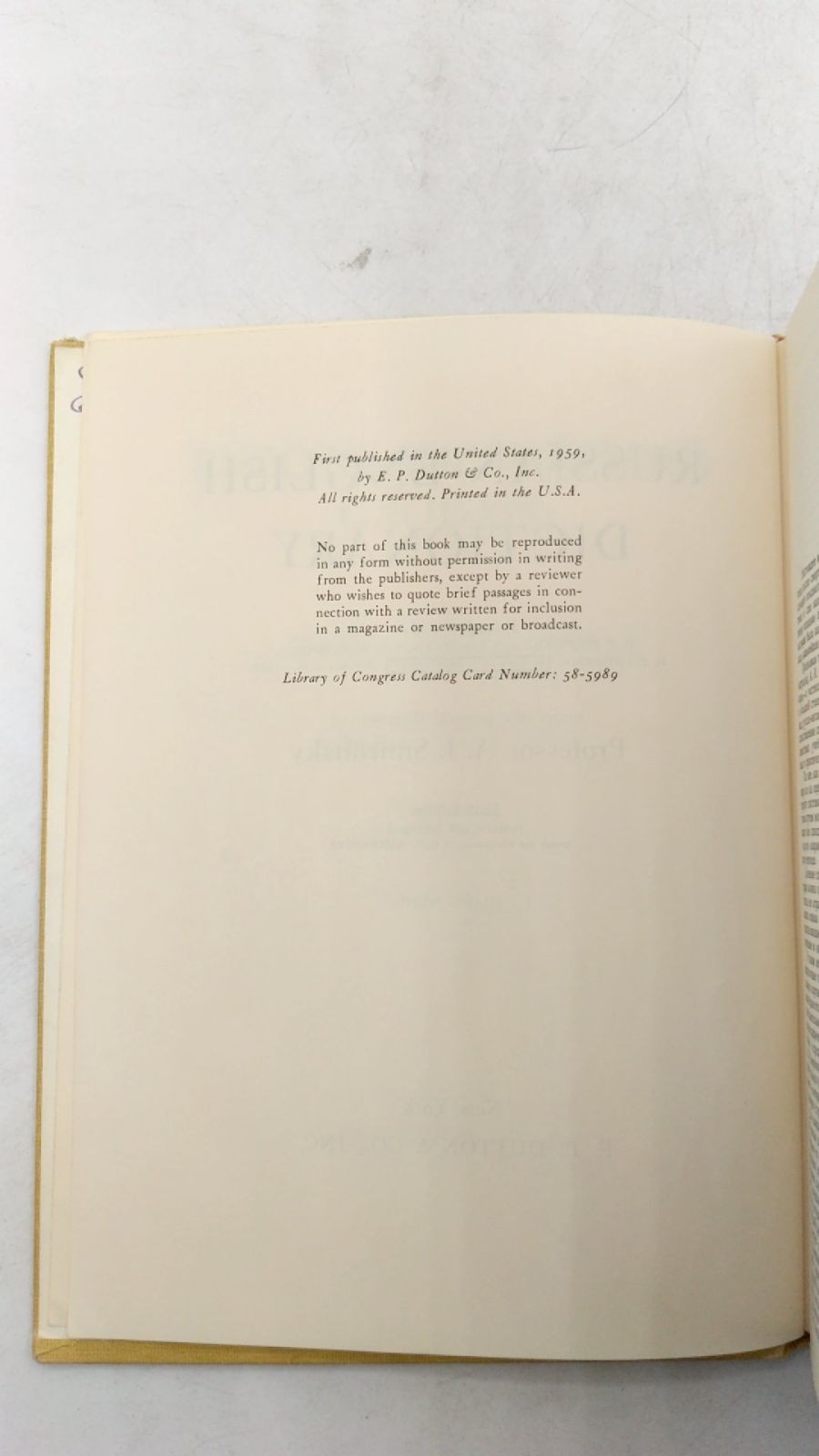 Russian-English Dictionary A. I. Smirnitsky Hardcover Sixth Edition revised a…