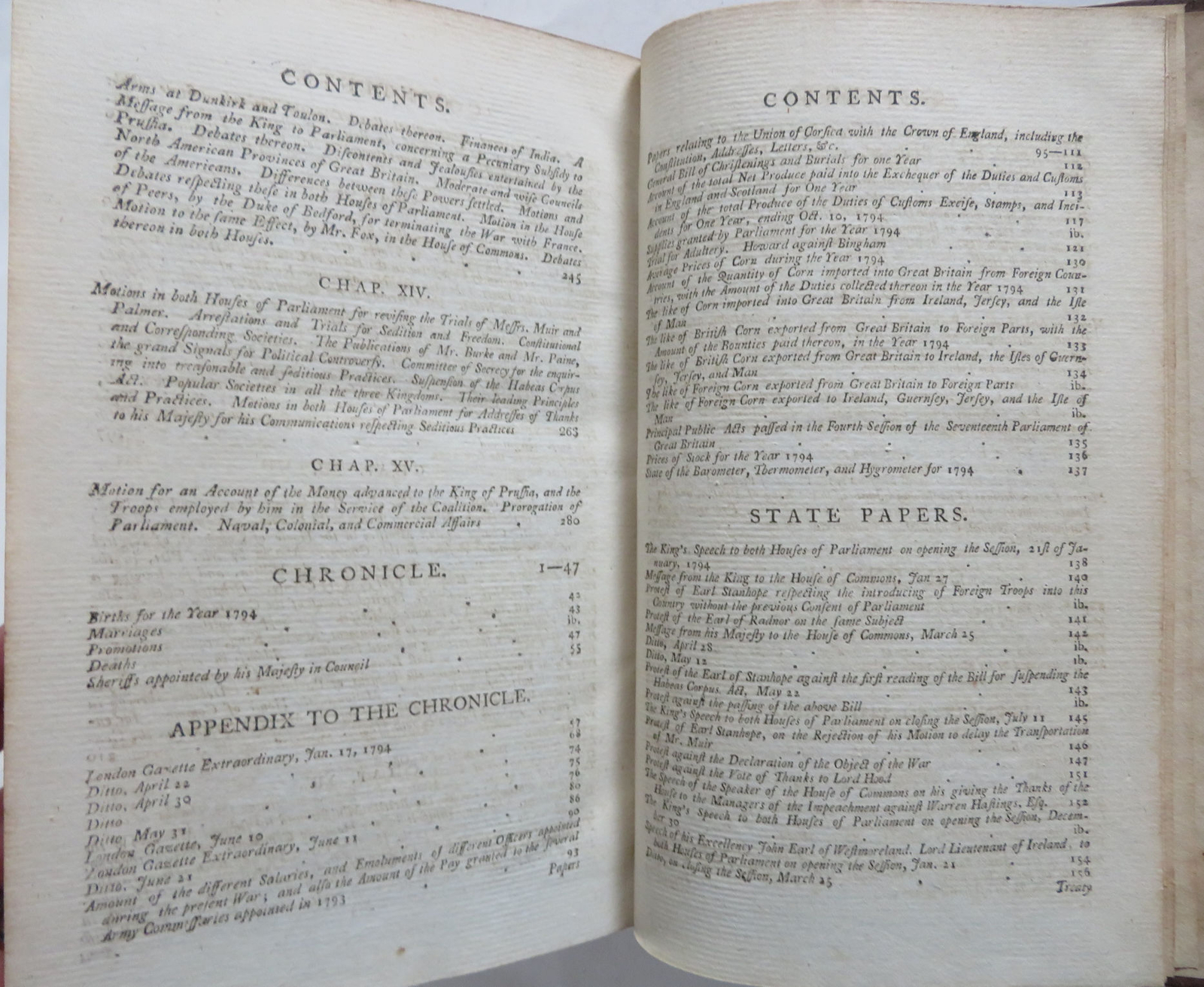 European History Politics Literature 1794 Annual Register rare book