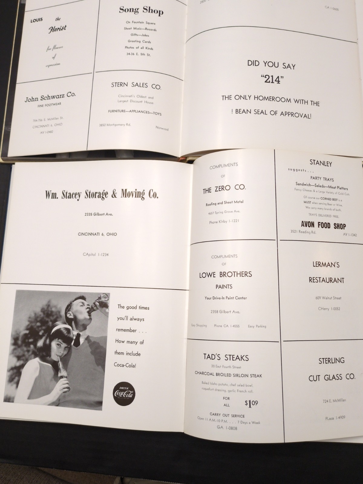 1958 and 1959 Remembrancer, Walnut Hills High School, Cincinnati, Ohio Yearbooks