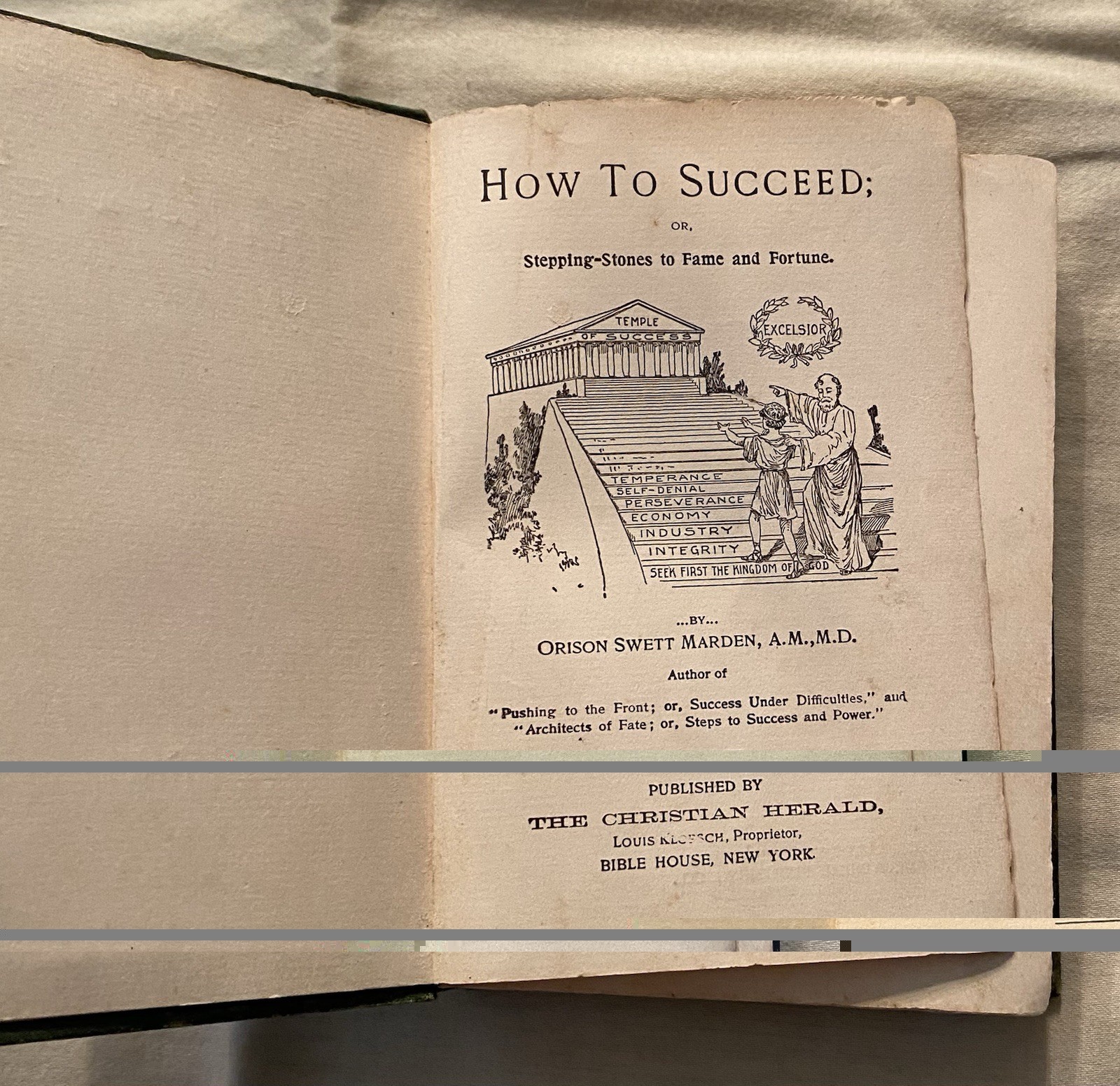 How to Succeed by Orison Swett Marden 1896 Hardcover Self-Help Christian Herald