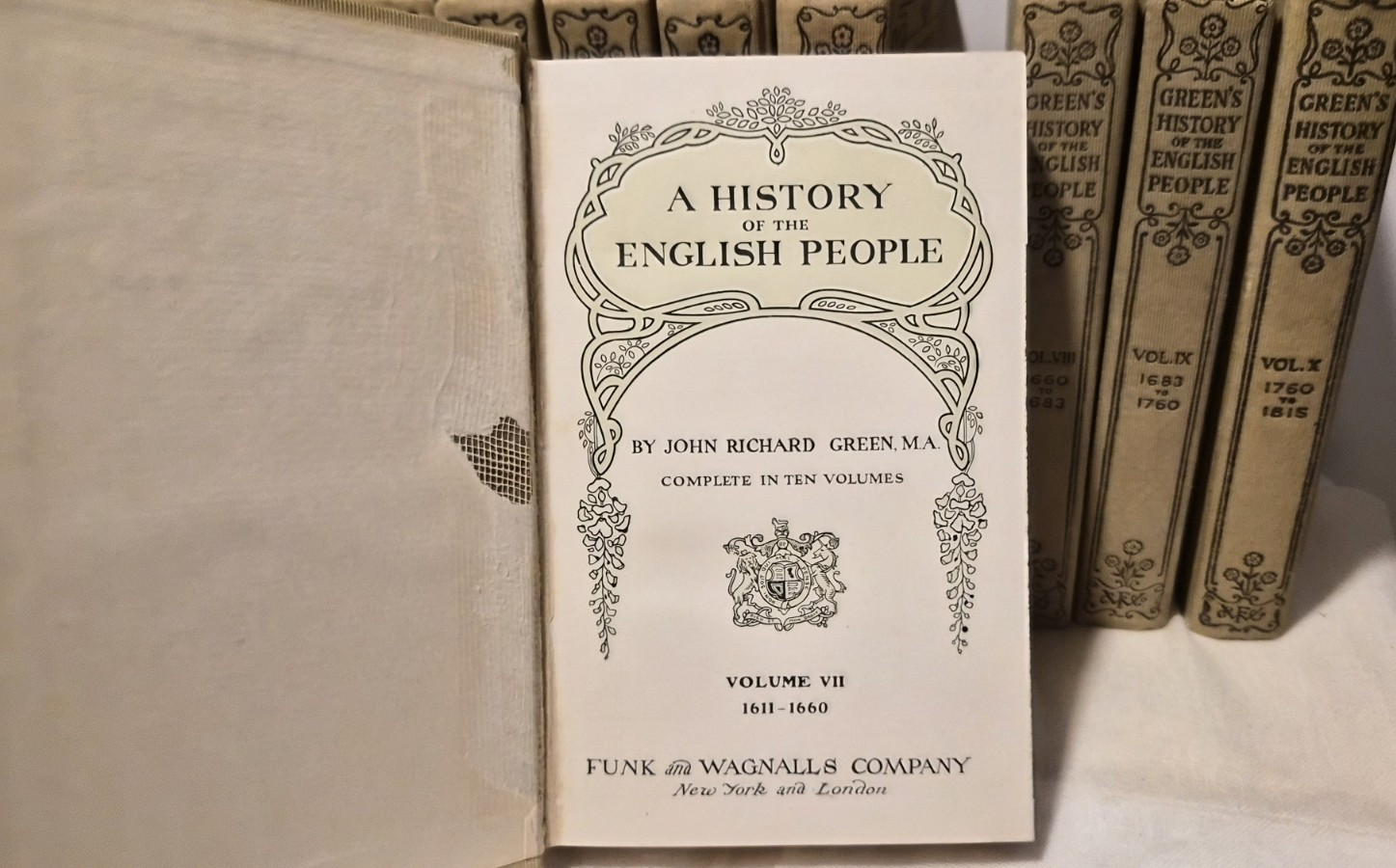 Green’s History of the English People 1-10: Funk & Wagnalls Good (see photos:)