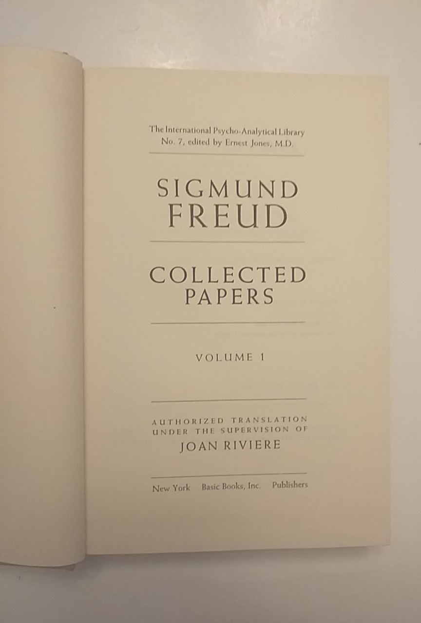 Sigmund Freud, Collected Papers 5 Vol Box Set First American Edition 1959 HC