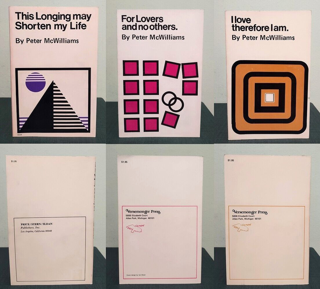 RARE 10 x Peter McWilliams Books Love An Experience Is Yes Hard Stuff Poetry