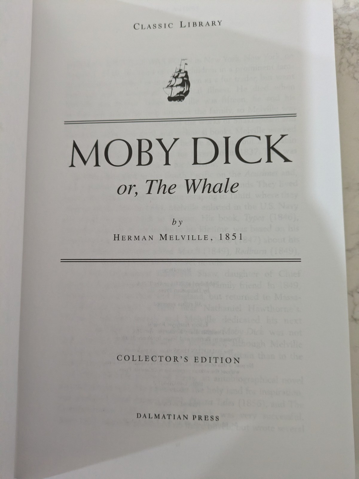 Collector’s Edition, Set of 8 Leather Bound Dalmatian Press Books, Moby Dick etc
