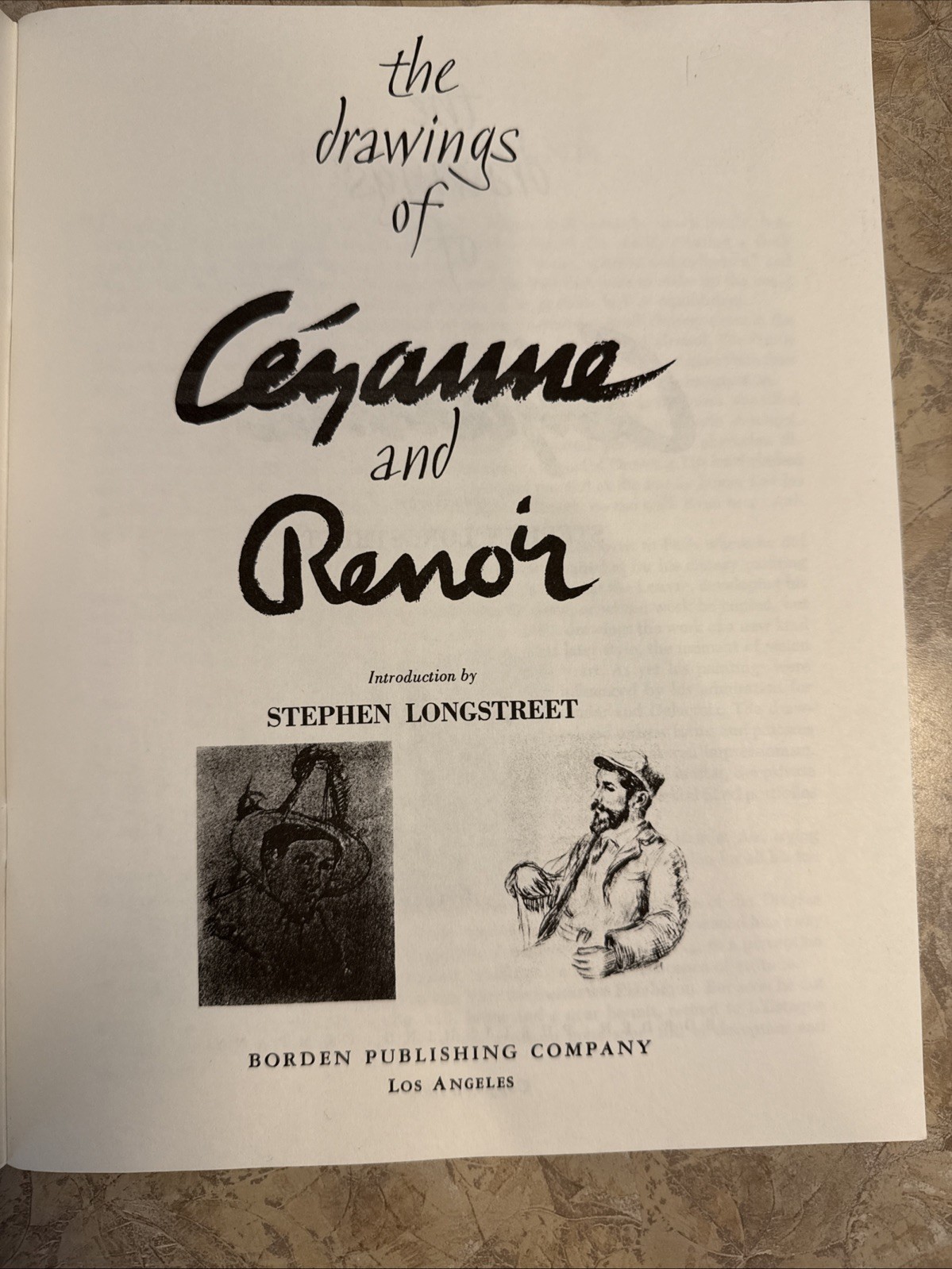 Drawings of Cézanne and Renoir Master Draughtsman Series Longstreet 1965