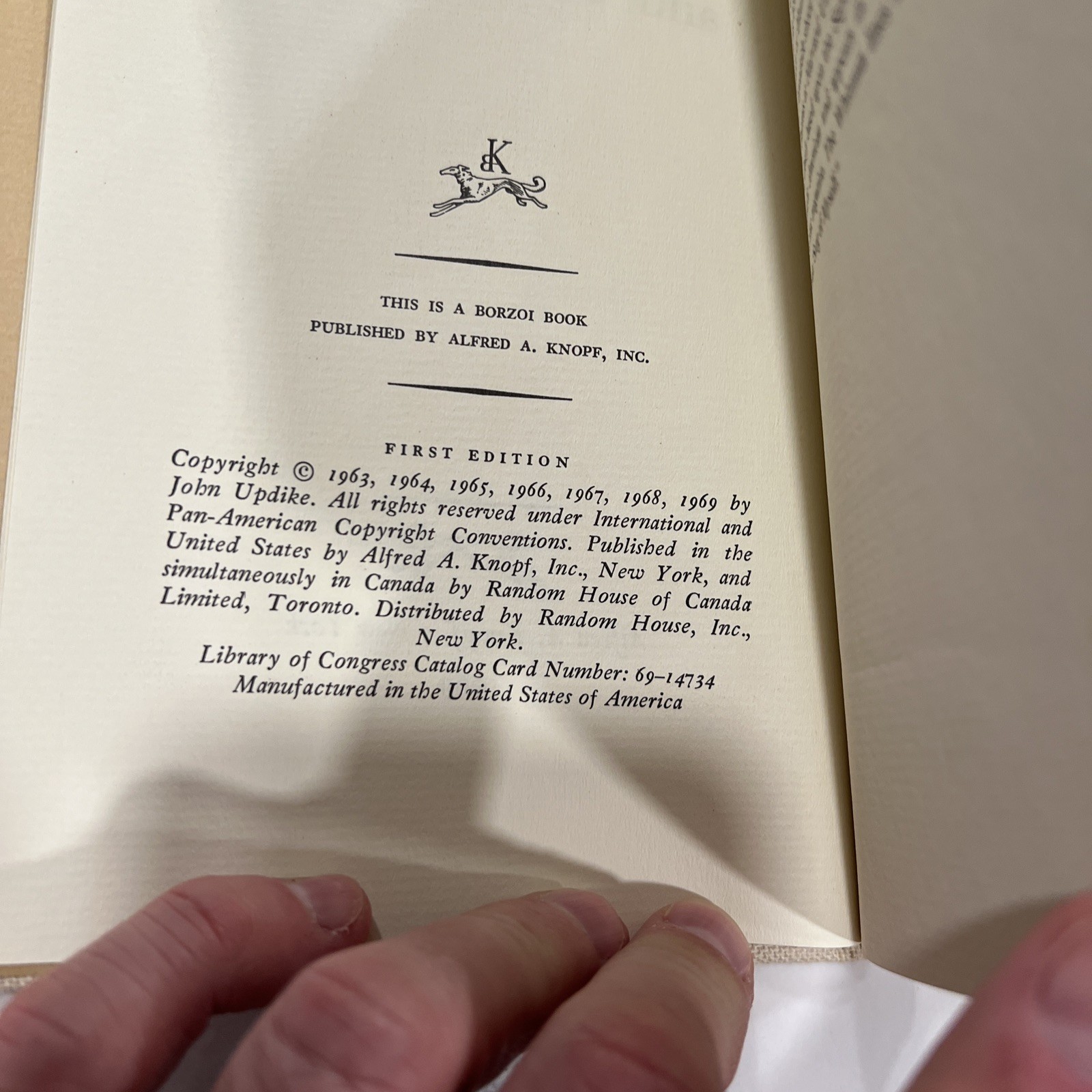 Midpoint & Other Poems by John Updike (Alfred A. Knopf, 1969, Signed Limited)