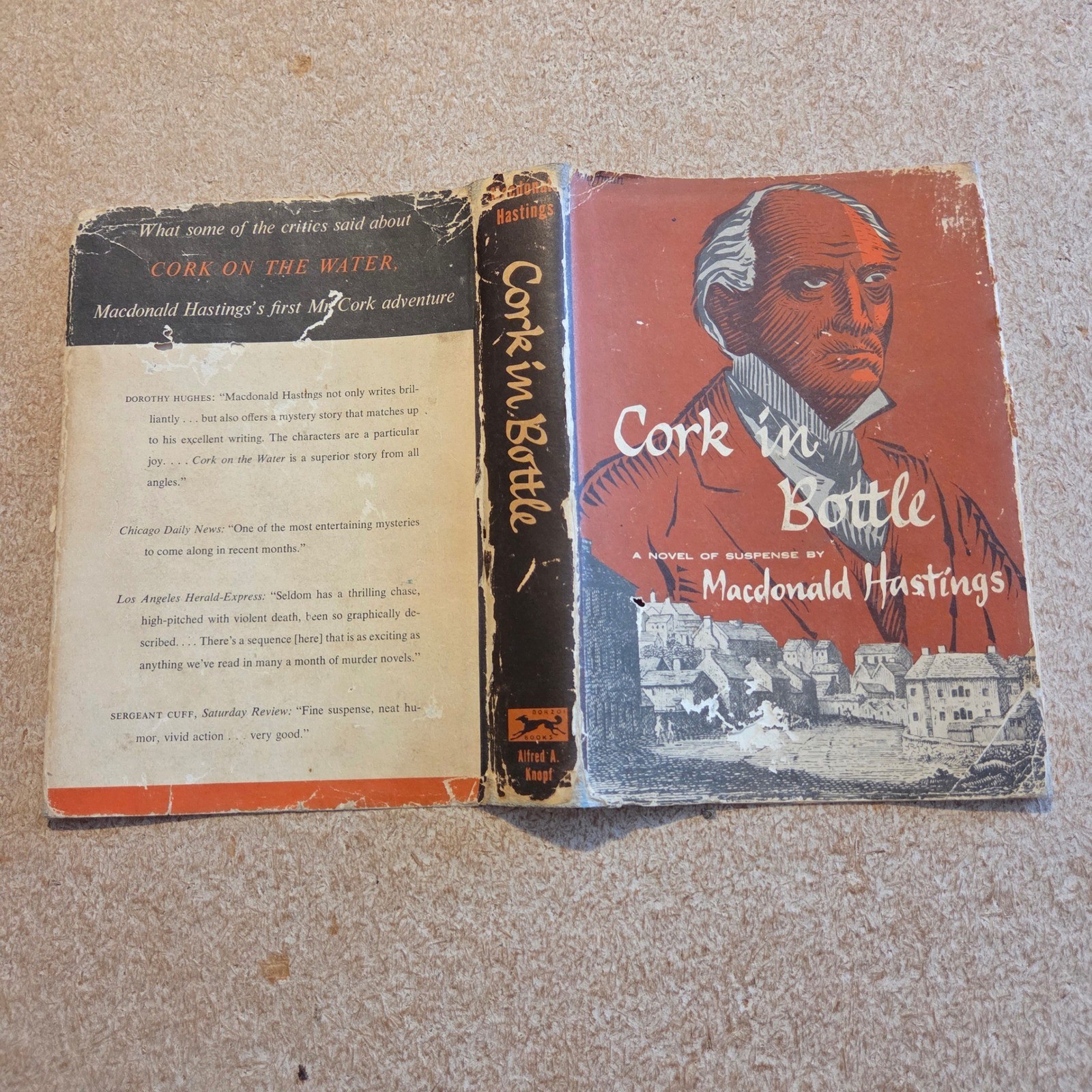 Alfred A Knopf Cork in Bottle Macdonald Hastings 1st American Ed 1954 Mystery