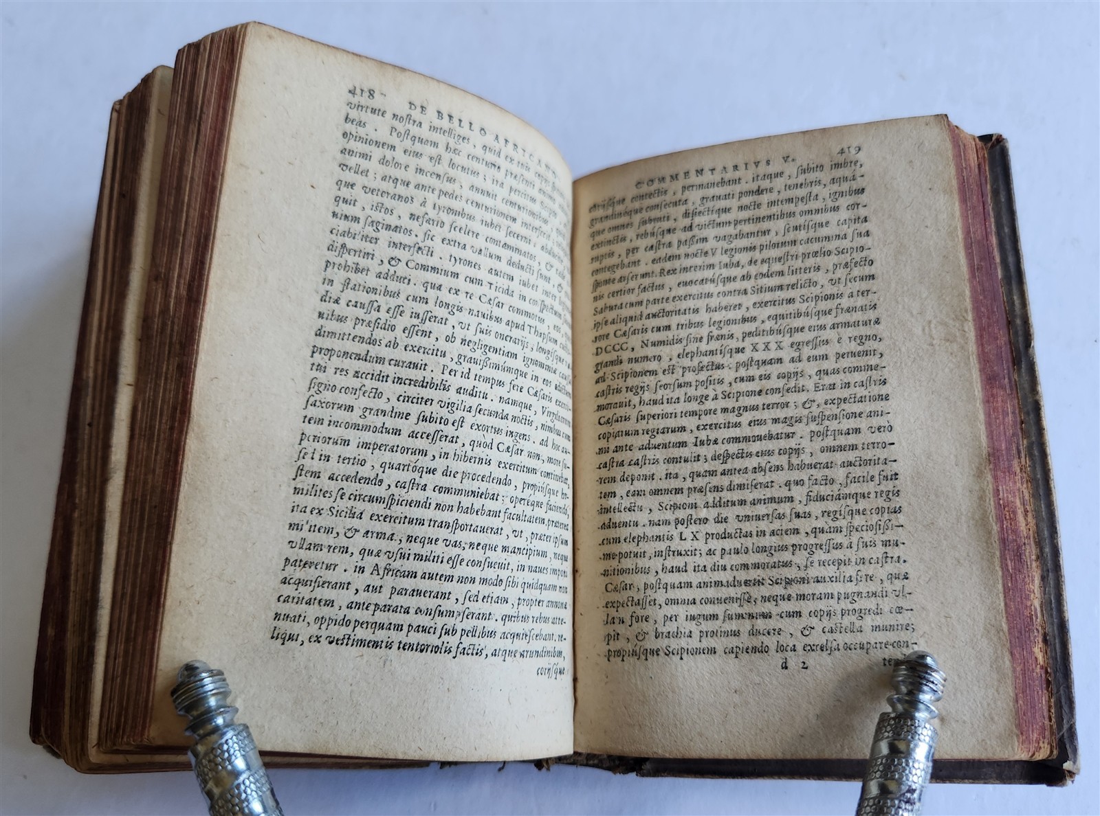 1578 JULIUS CAESAR ILLUSTRATED antique ORIGINAL 16th CENTURY PIGSKIN BINDING