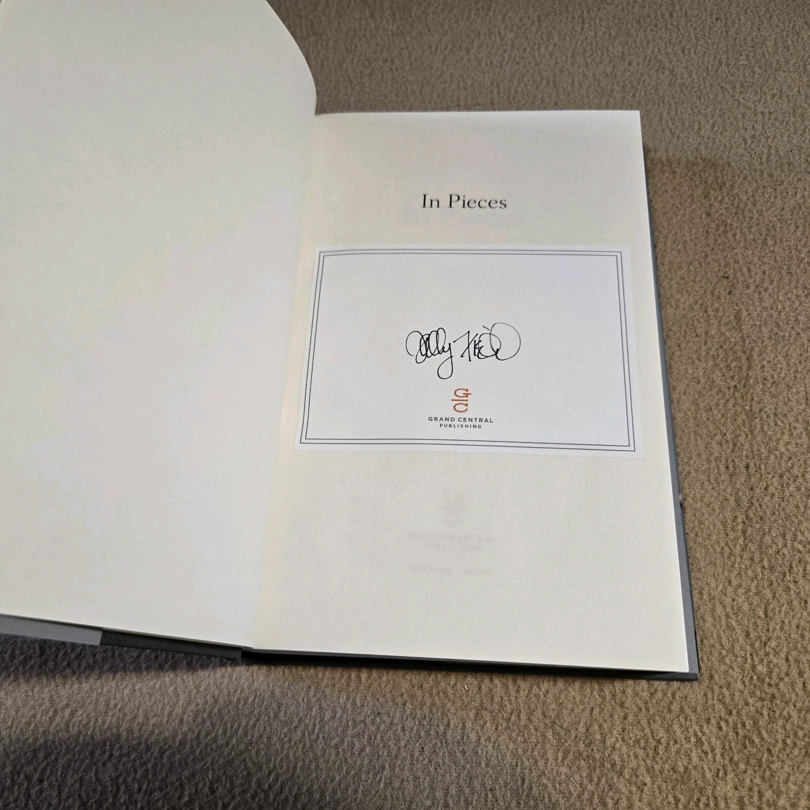 In Pieces, Sally Field, SIGNED BP, 1st Edition/3rd Printing, 2018, HC/DJ