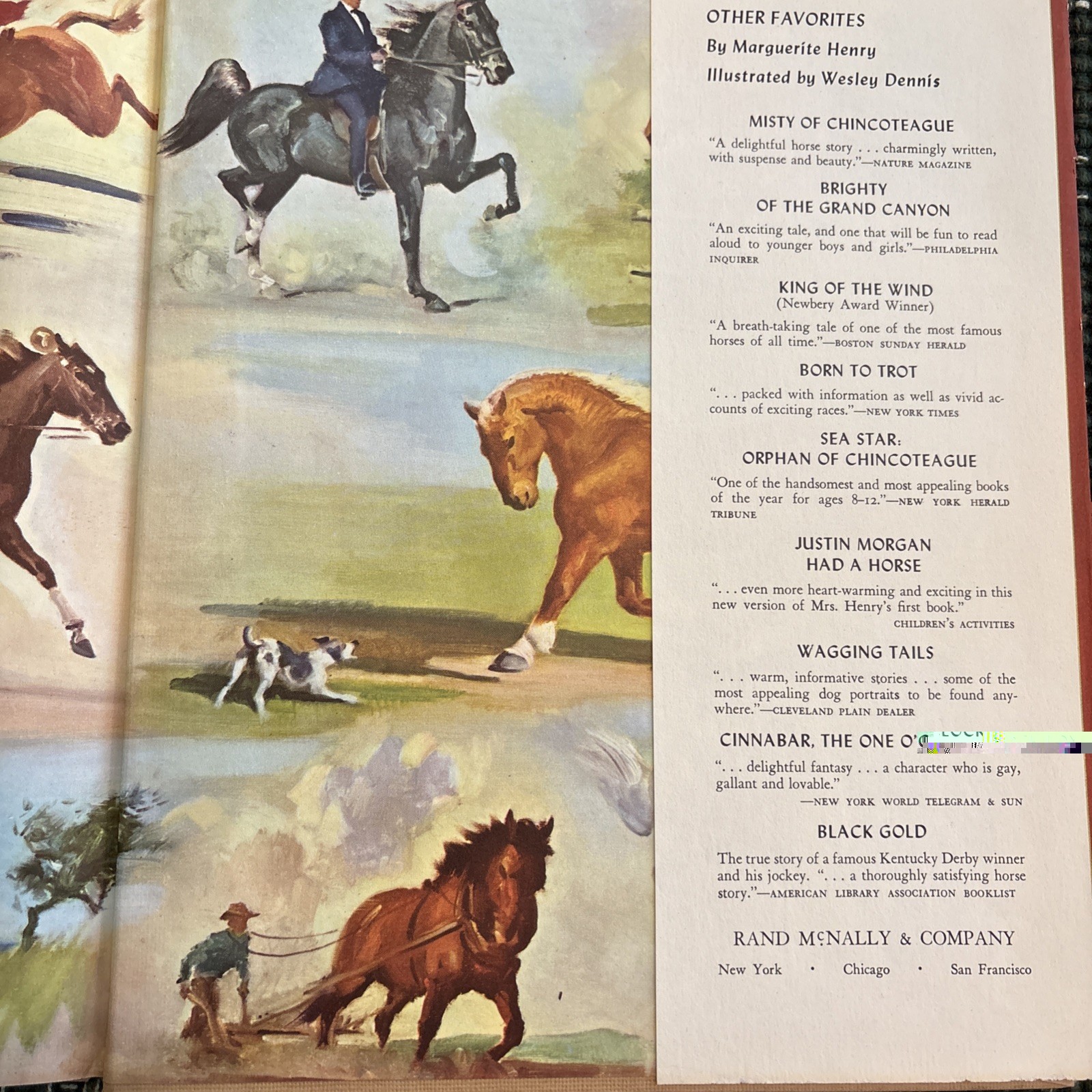 SIGNED Marguerite Henry “Album of Horses” – 1961, Hardcover, Illustrated