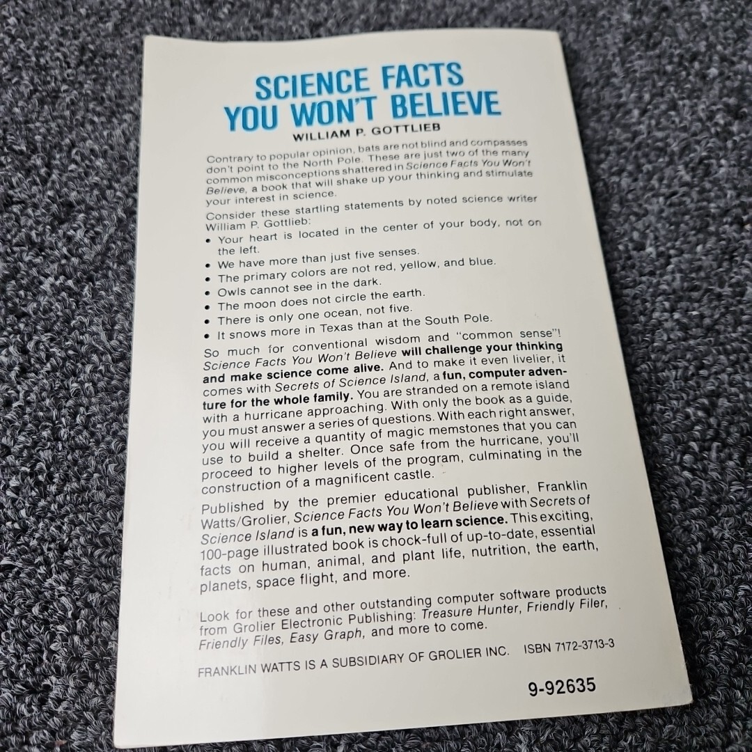 The Secrets of Science Island 1983 Book Rare William Gottlieb