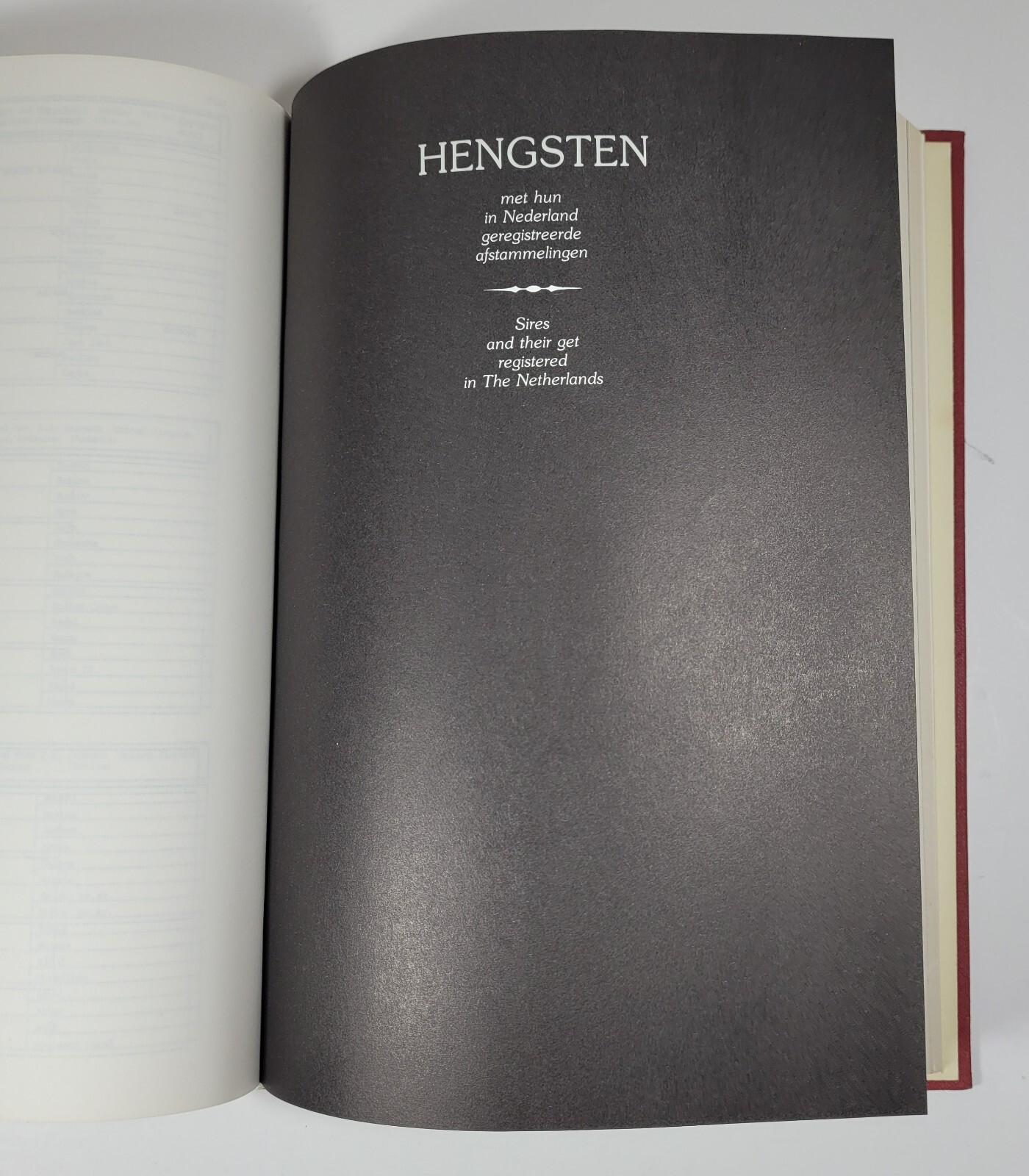 Arabian Dutch Horse Stud Book Part I 1935-1979 Stamboek Register Deel I Hardback