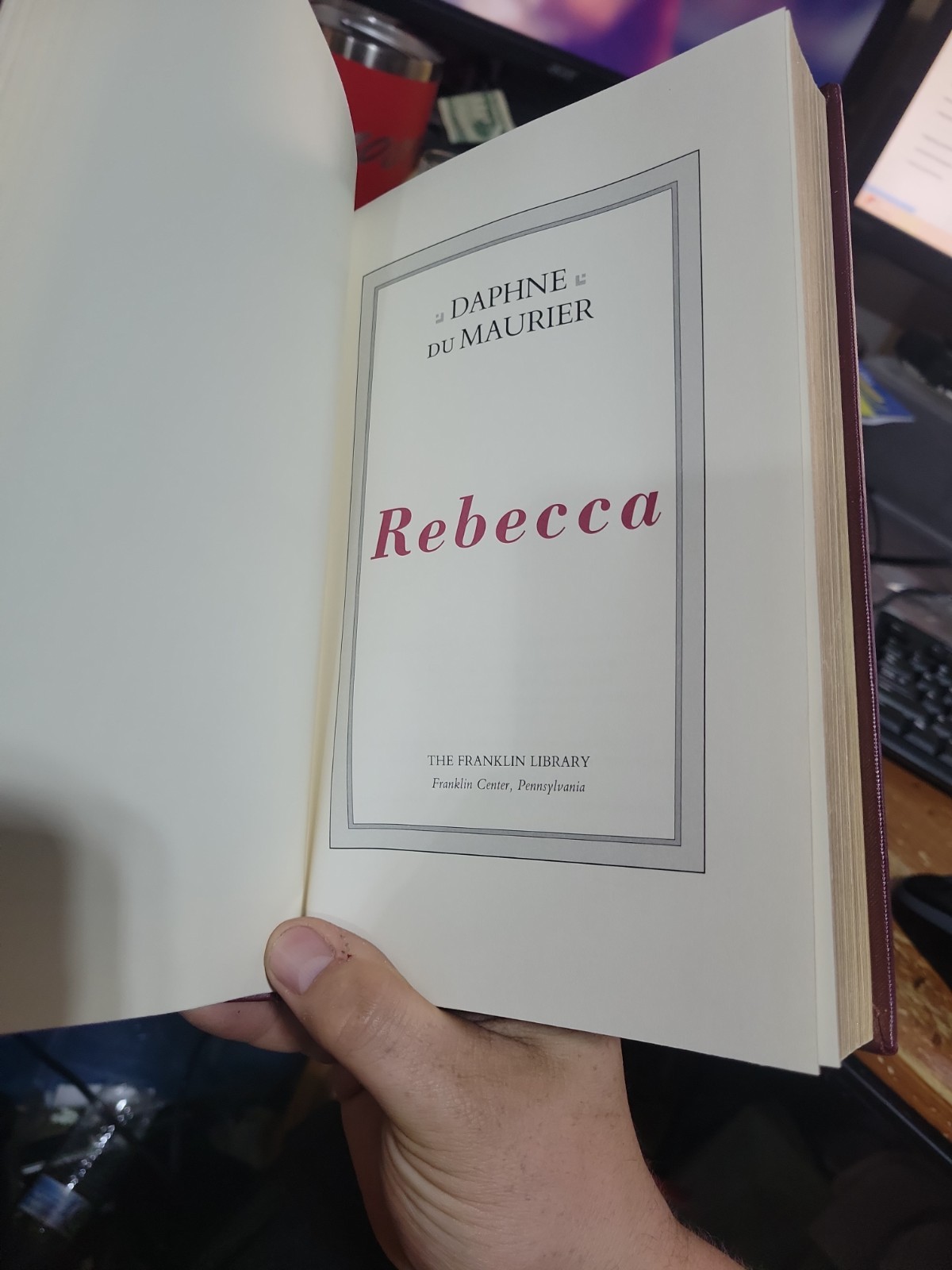 Franklin Library Mystery Edition Rebecca by Daphne Du Maurier GOLD LEAF