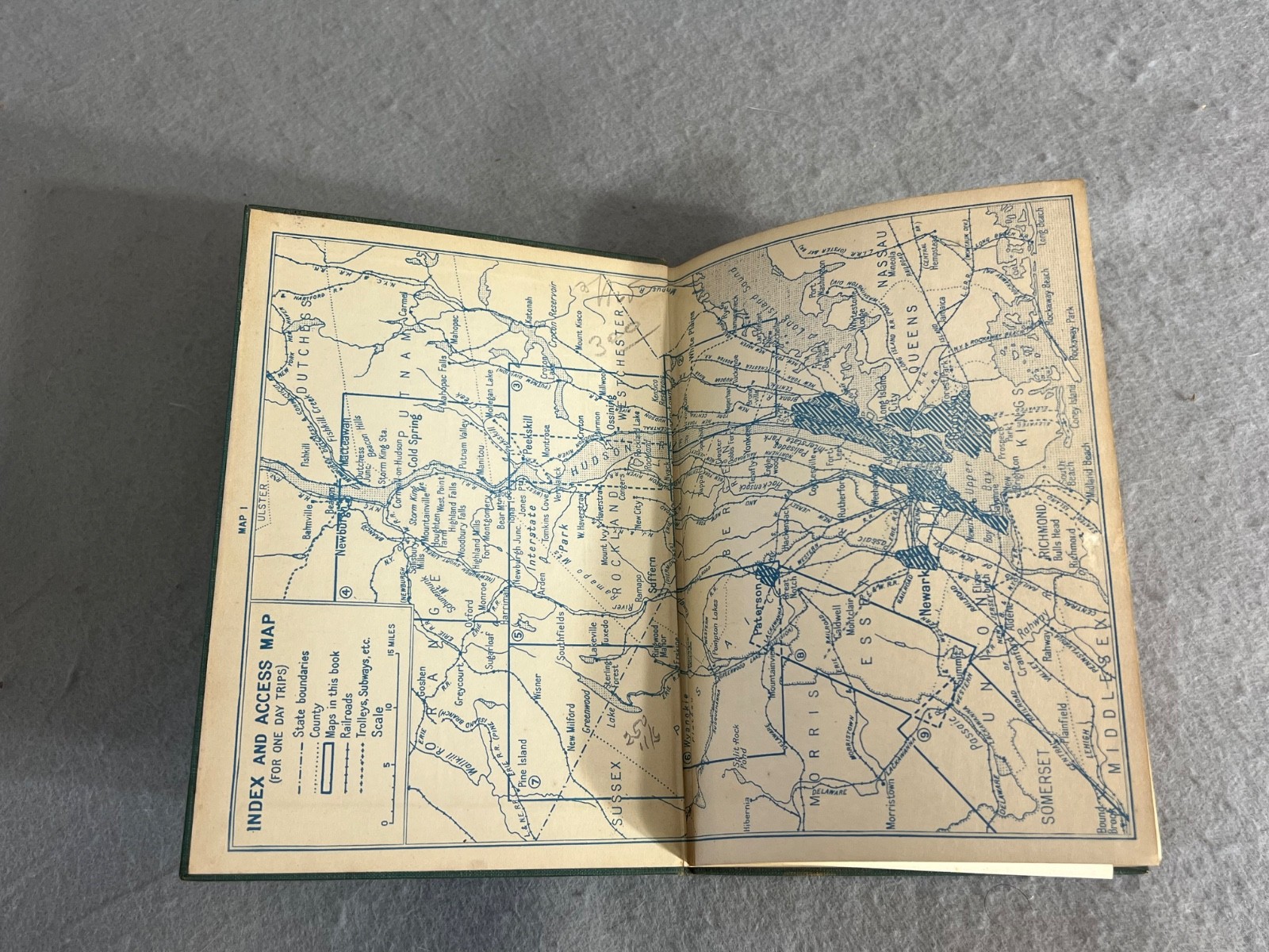 Antique New York Book NY Walk Book New York City Hudson Long Island w/Maps 1936