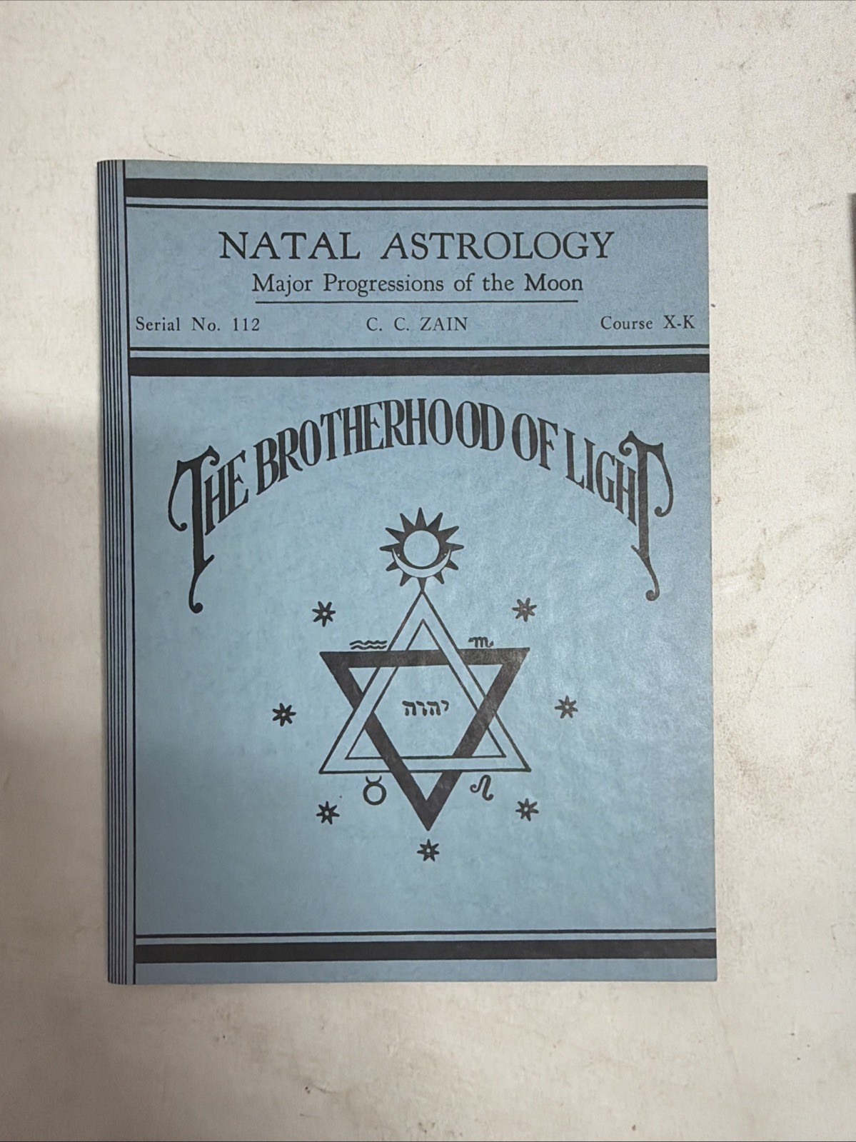 Natal Astrology, C. C. Zain, The Brotherhood of Light Courses Lot of 9, 1934